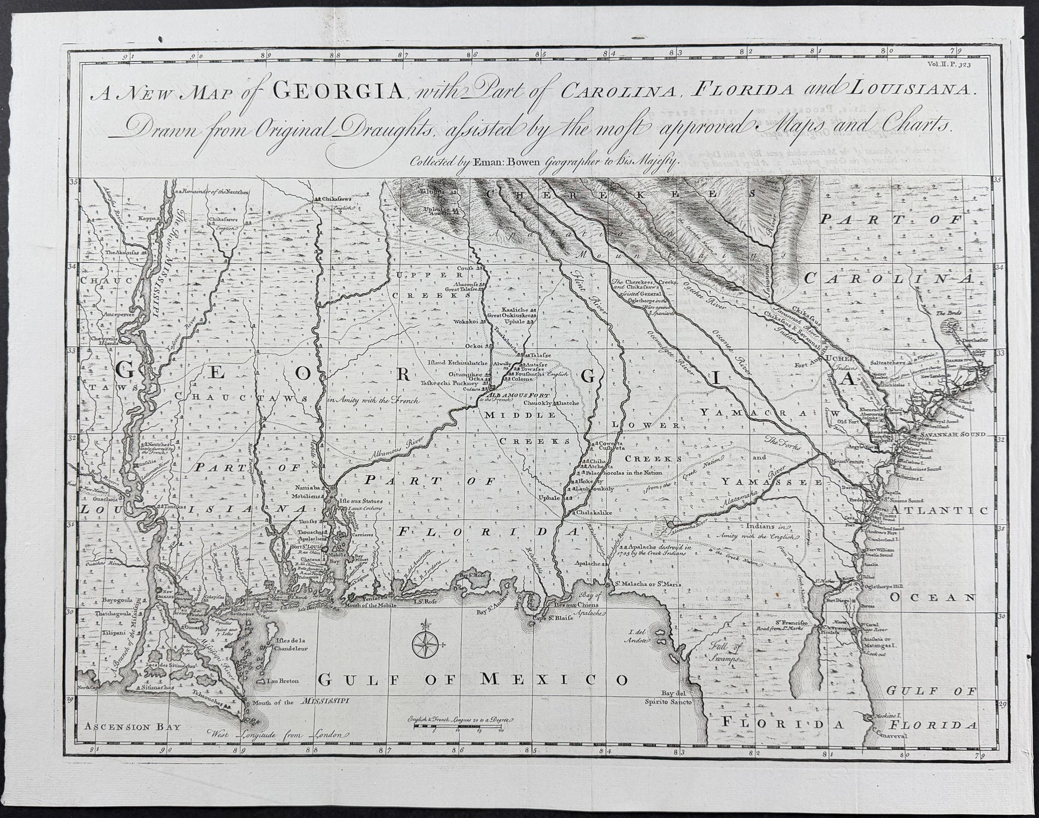 New Map of Georgia, with Part of Carolina, Florida and Louisiana