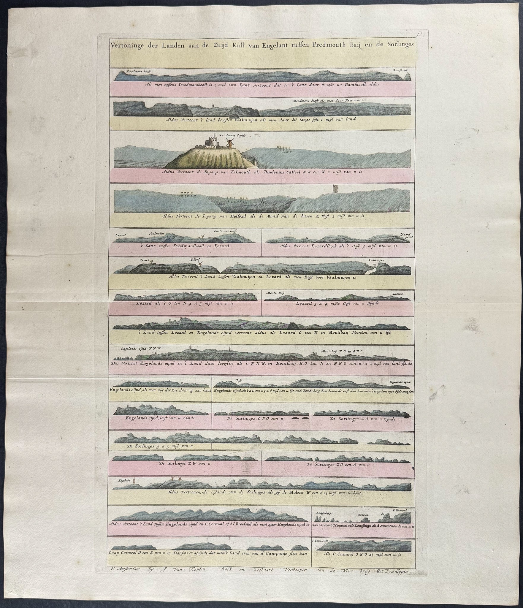 Views of the Coast of England from the Sea (Portsmouth to Sorlinges)