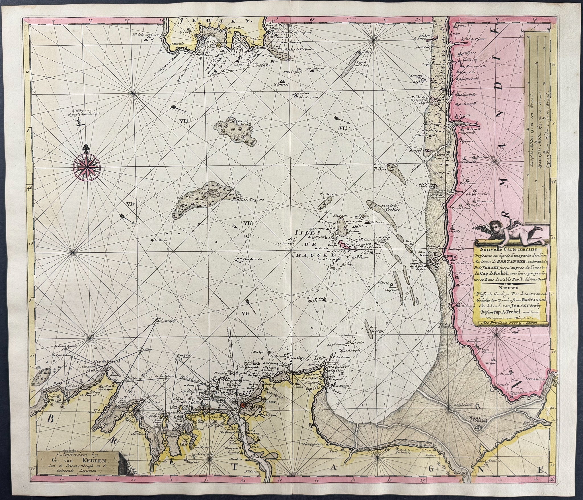 Sea Chart of the Coast of France (Brittany)