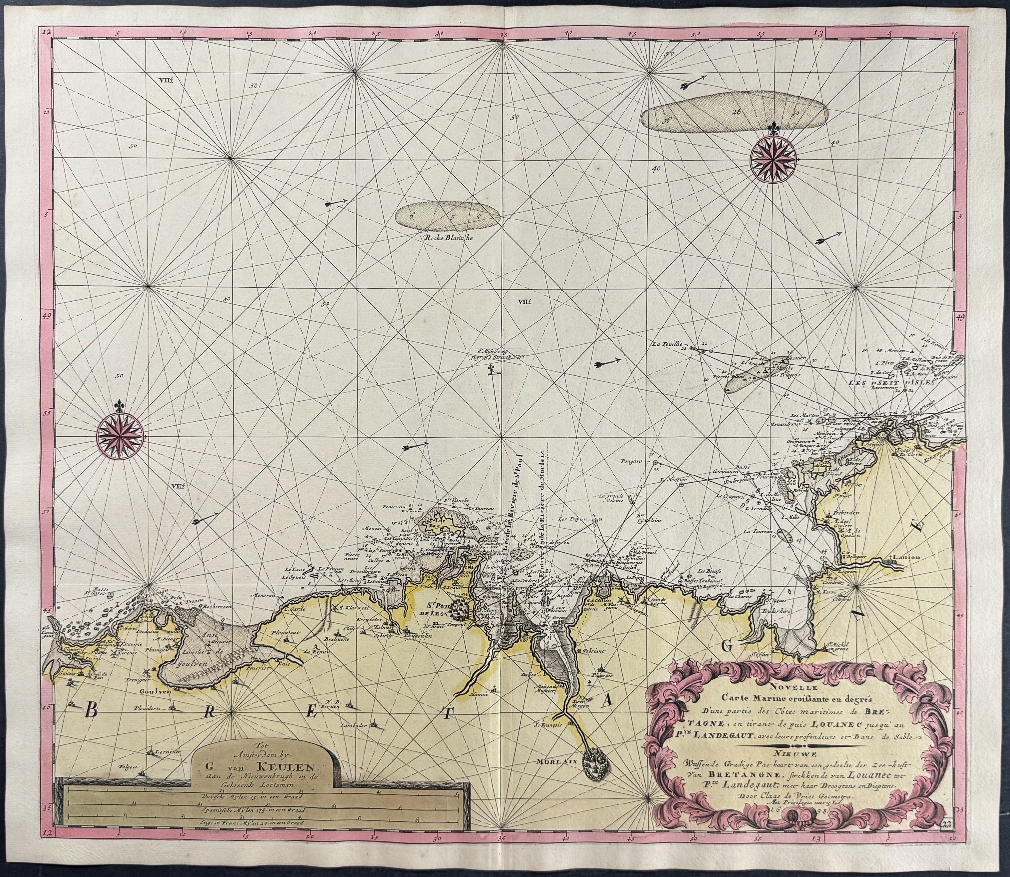Sea Chart of the Coast of France (Brittany)