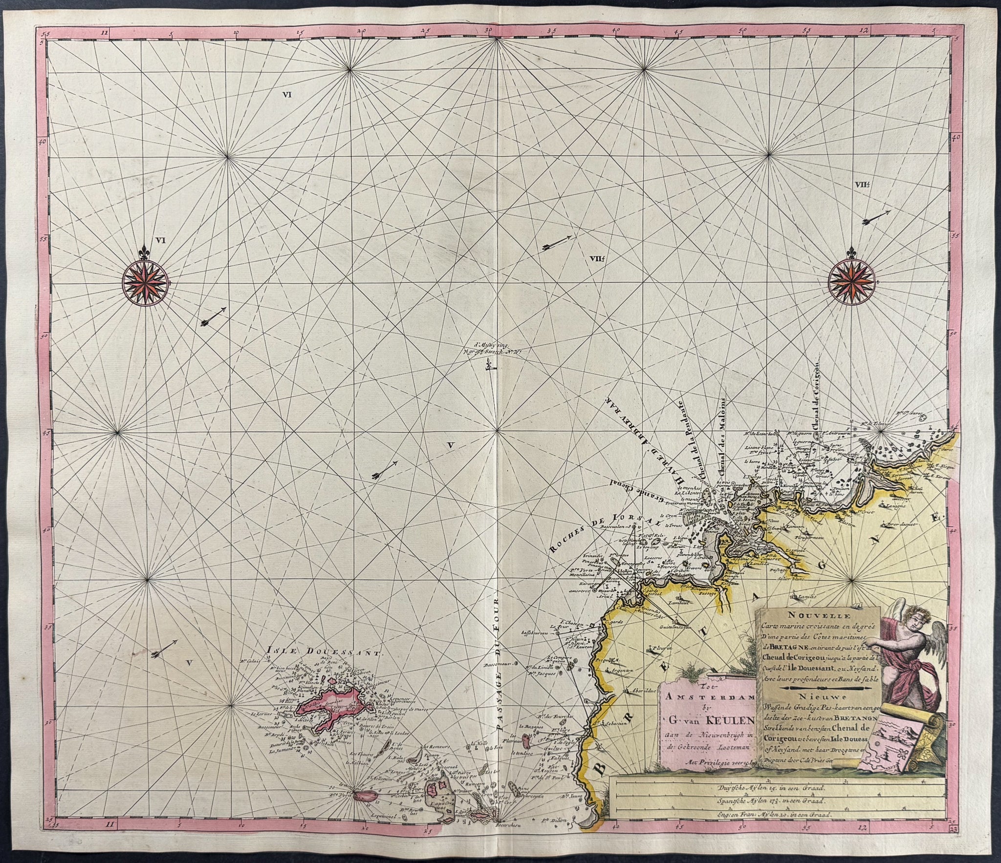 Sea Chart of the Coast of France (Brittany)