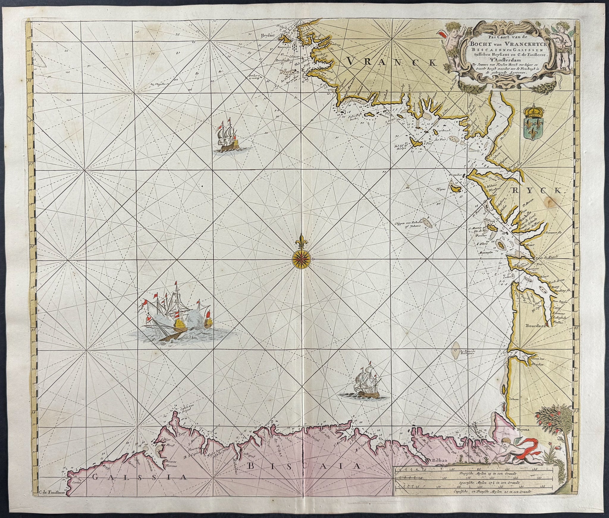 Map of Bay of Biscay (France)