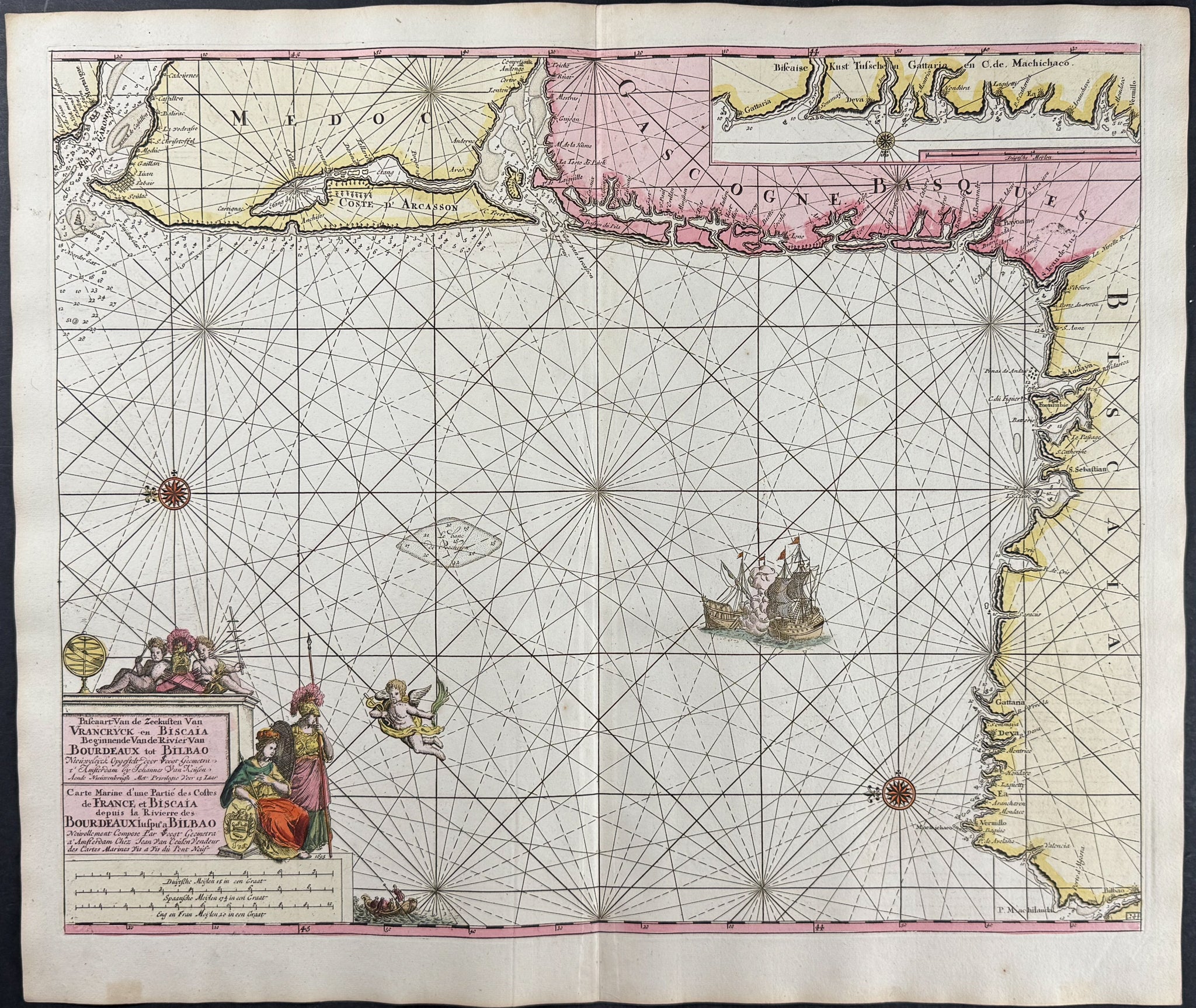 Coastal Chart of France ( River of Bordeaux)