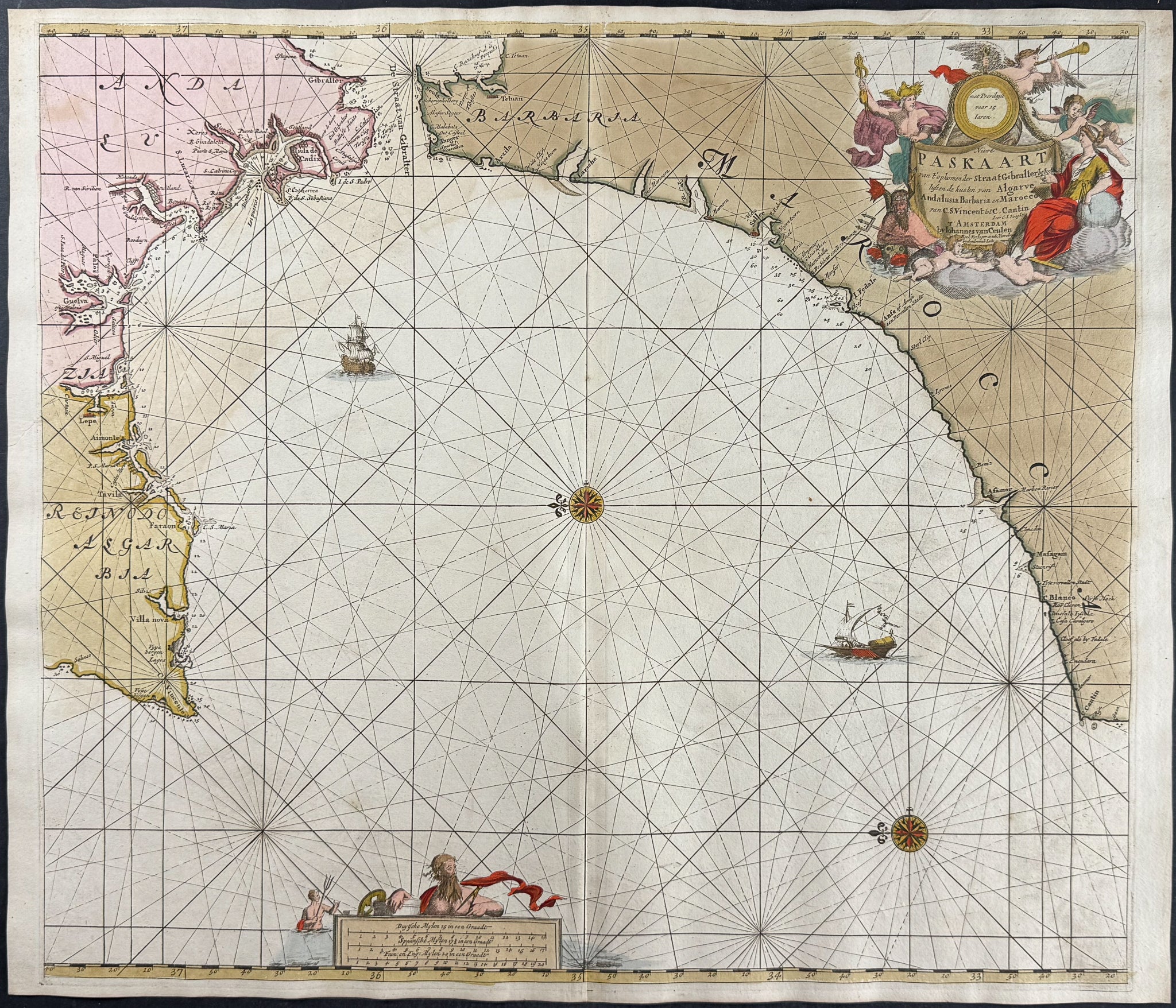 Sea Chart of the Strait of Gibraltar