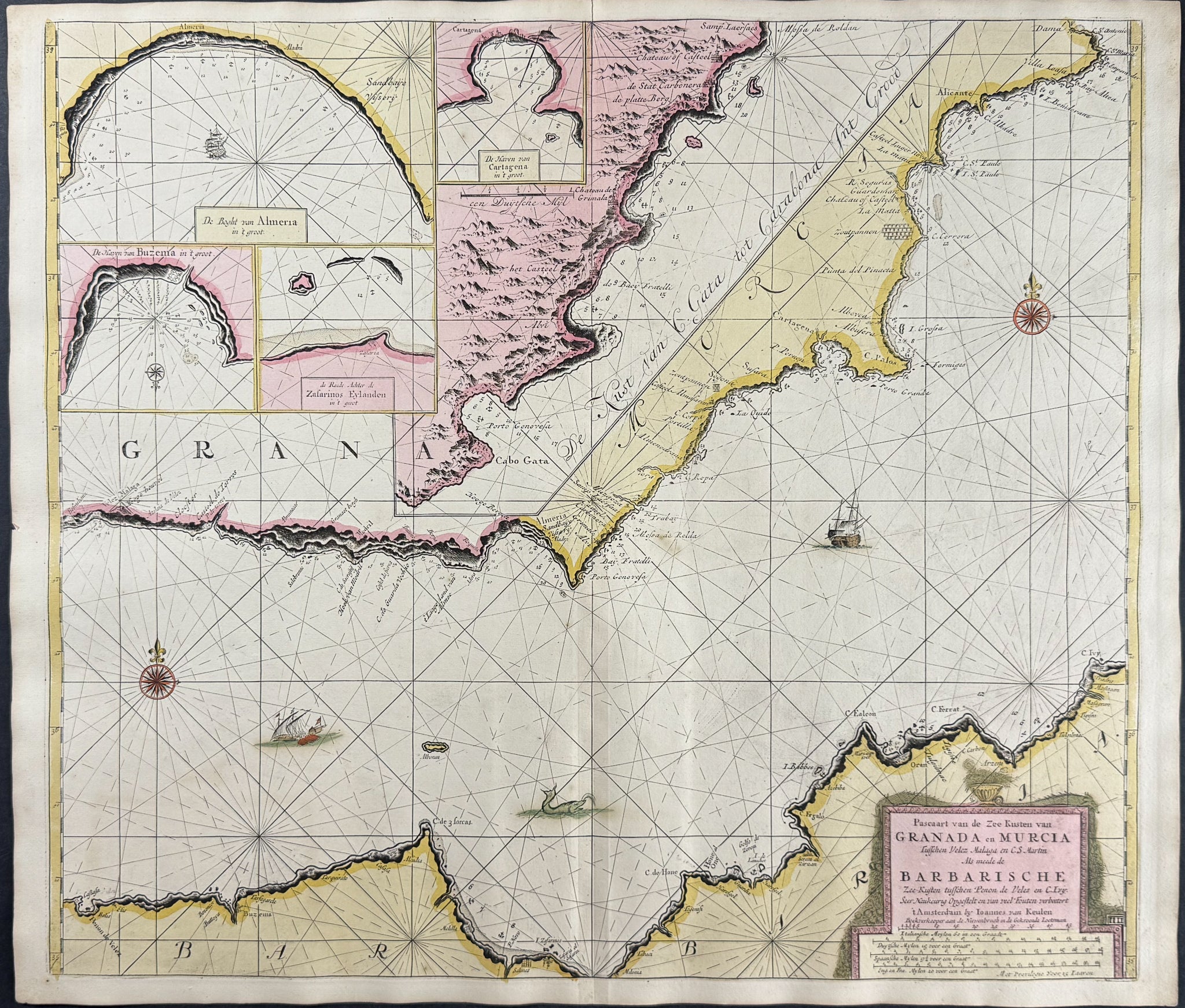Map of the Southern Coast of Spain