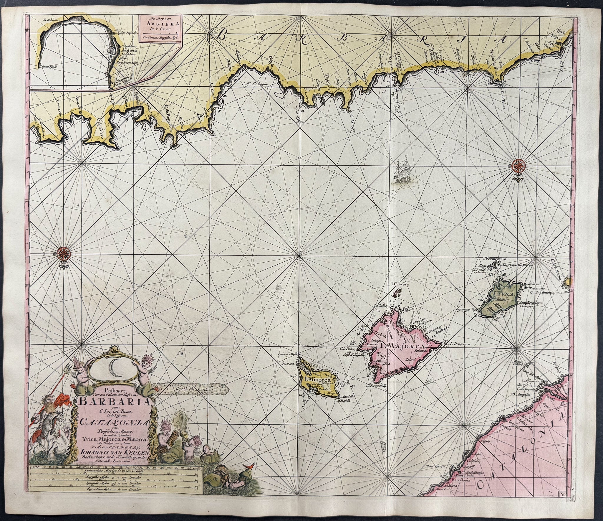 Sea Chart of Majorca, Catalonia and Barbary Coast