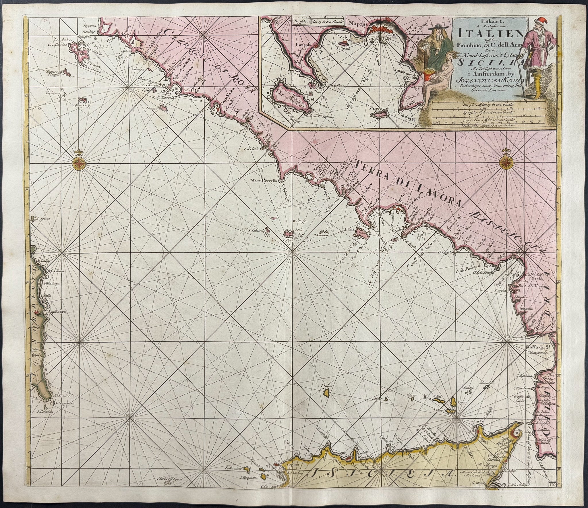 Coastal Map of Italy and Corsica