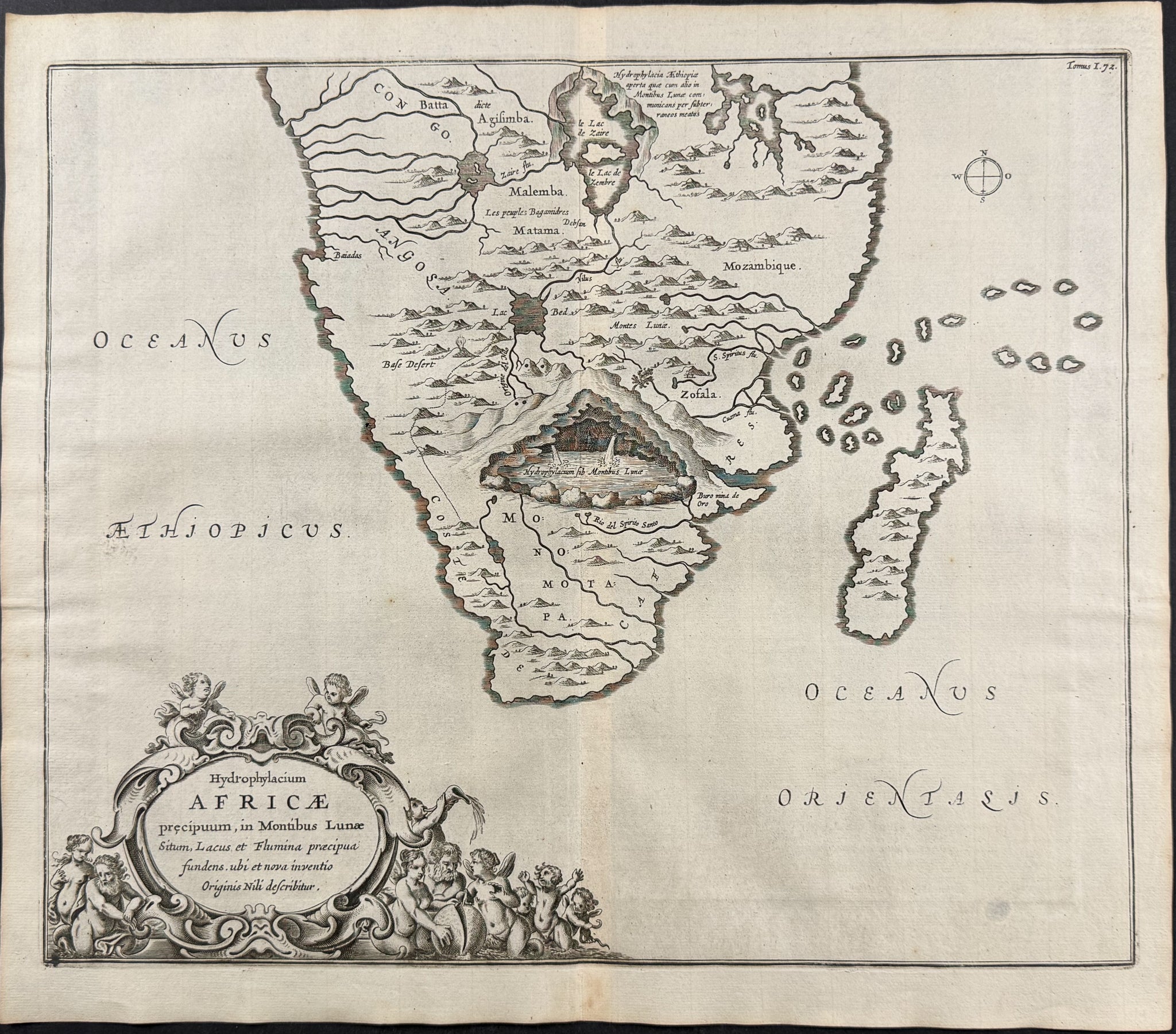 Hydrological Map of South Africa with Madagascar