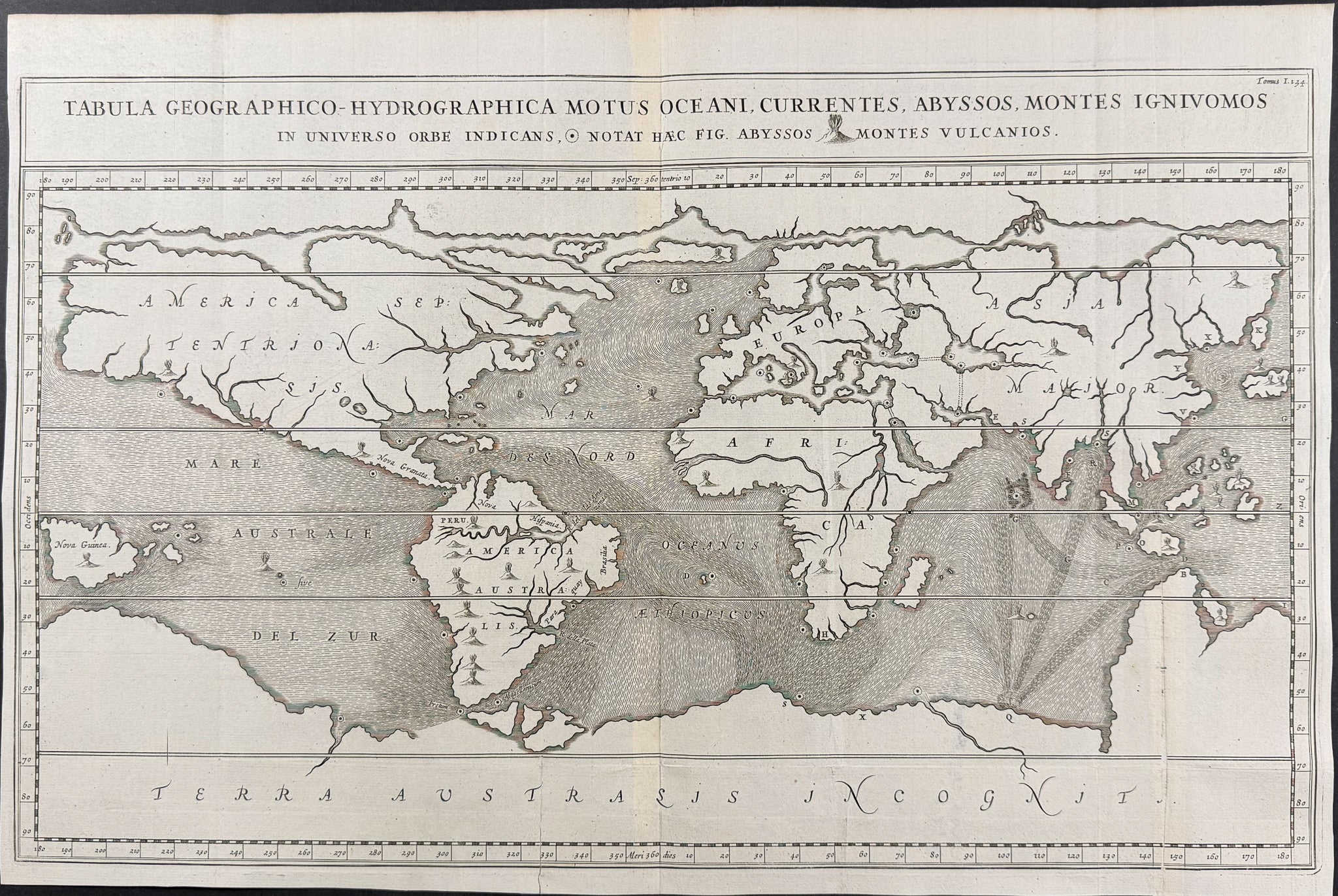 Map of Mediterranean Sea with Subterranean Markings