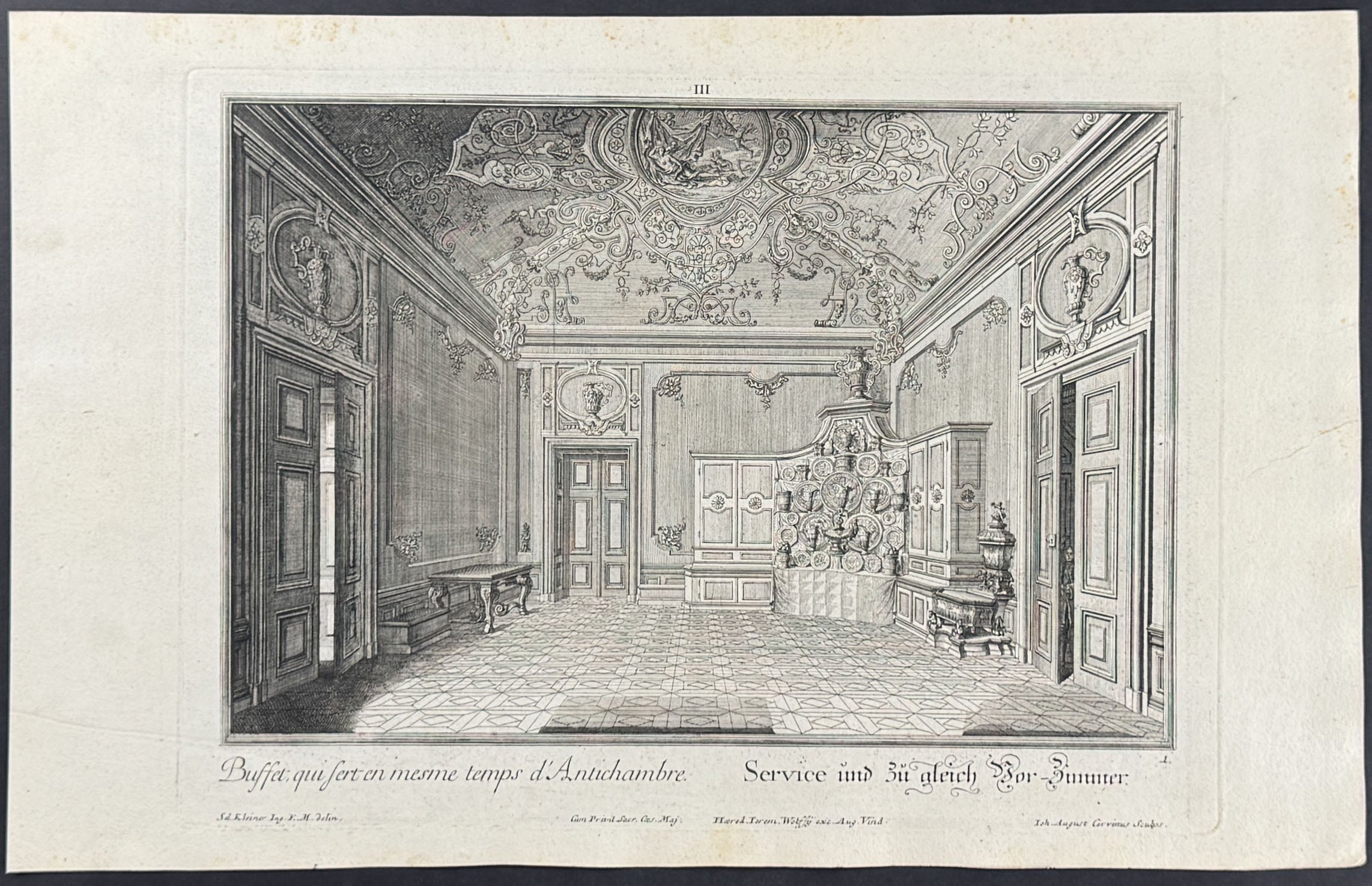 Buffet or Antechamber - Buffet qui sert en mesme temps d'Antichambre