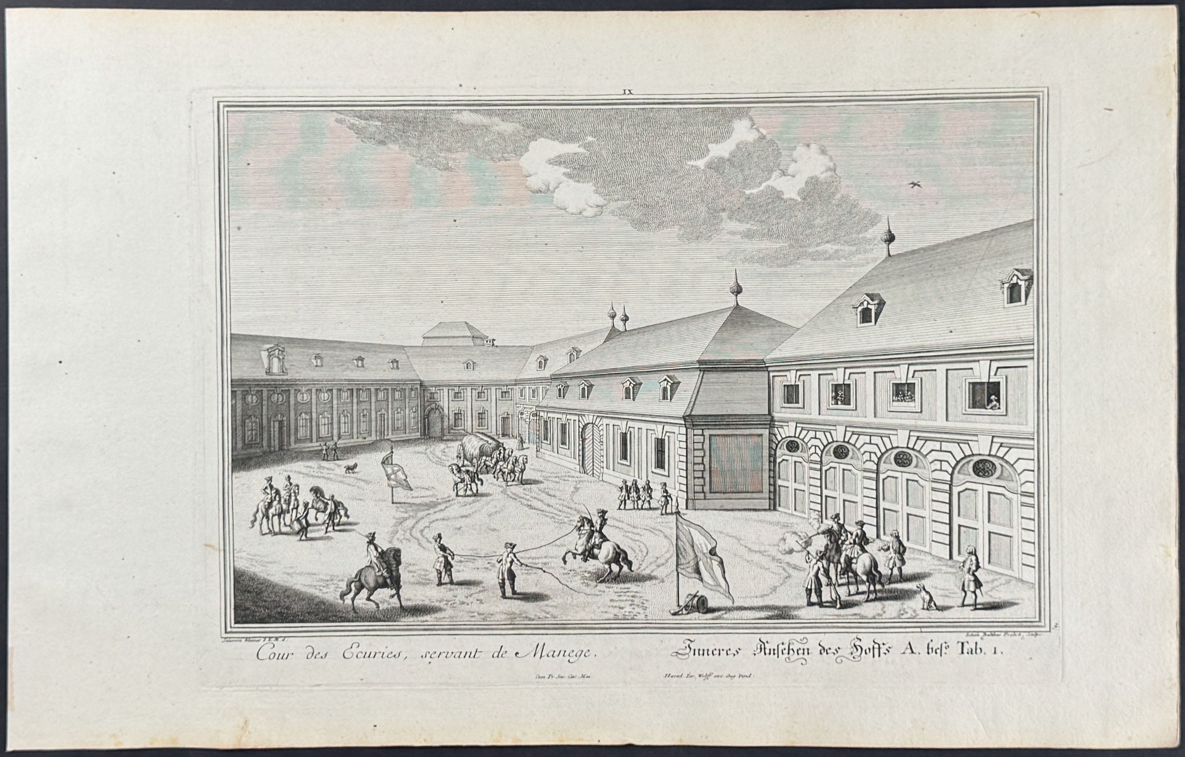 Stable Courtyard, Riding School - Cour des Ecuries, servant de Manege