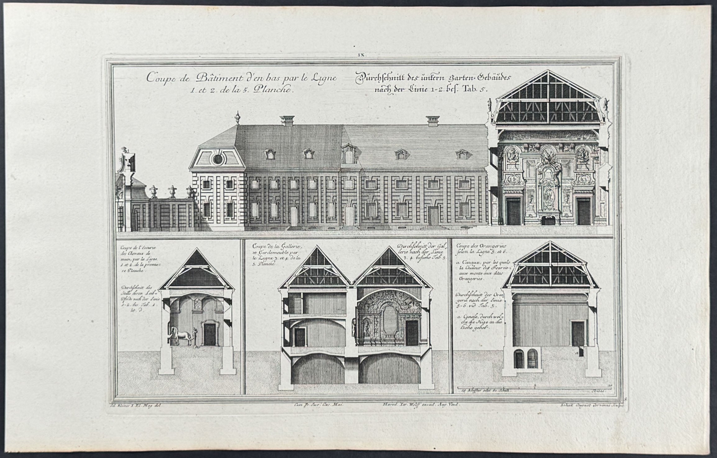 Building Plan - Coupe de Batiment d'en bas par le Ligne…