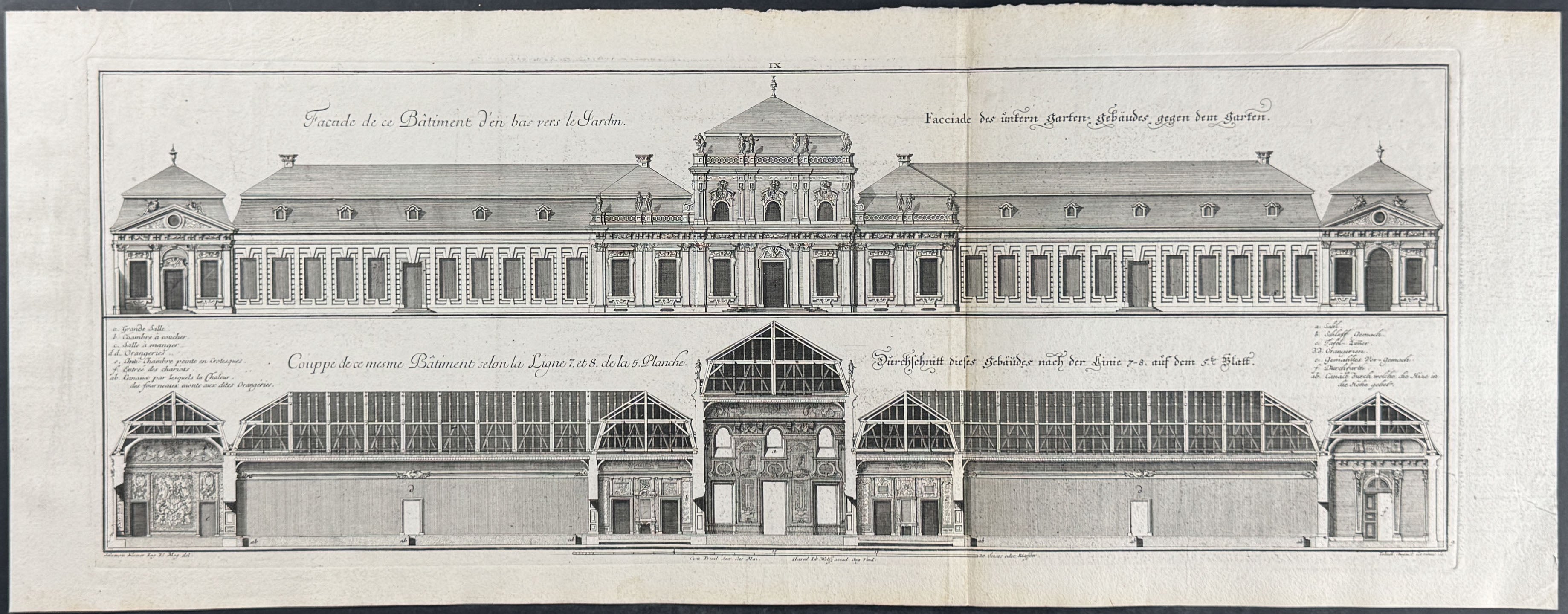 Building- Façade de ce Batiment d'en bas vers le Jardin…