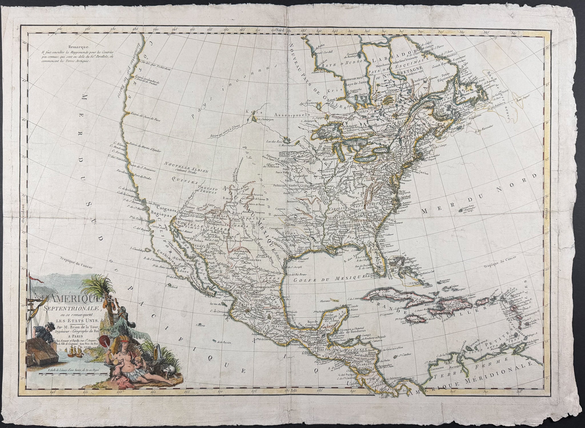 Map of North America [L'Amerique Septentrionale ou se Remarquent les Etats Unis]