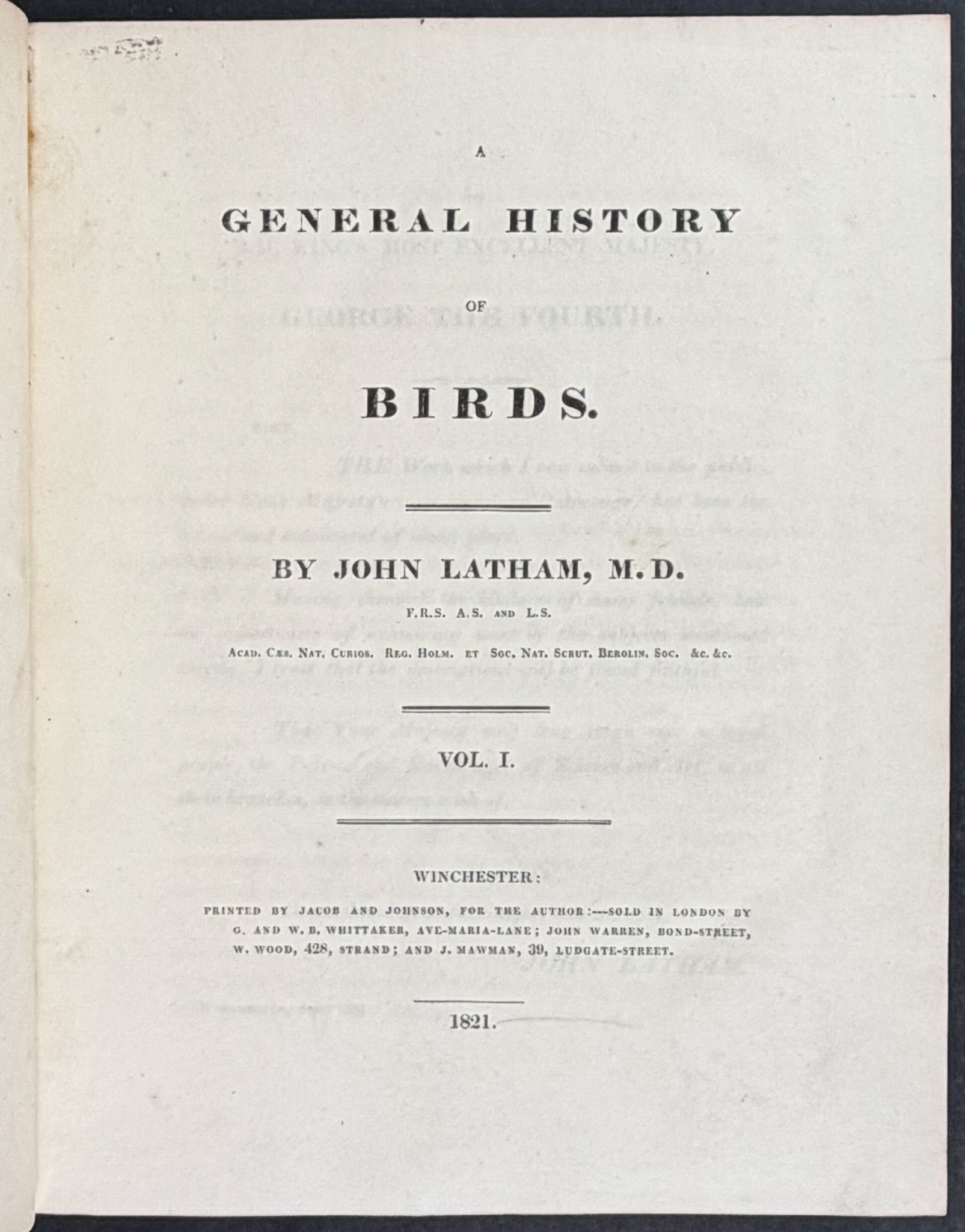 A General History of Birds