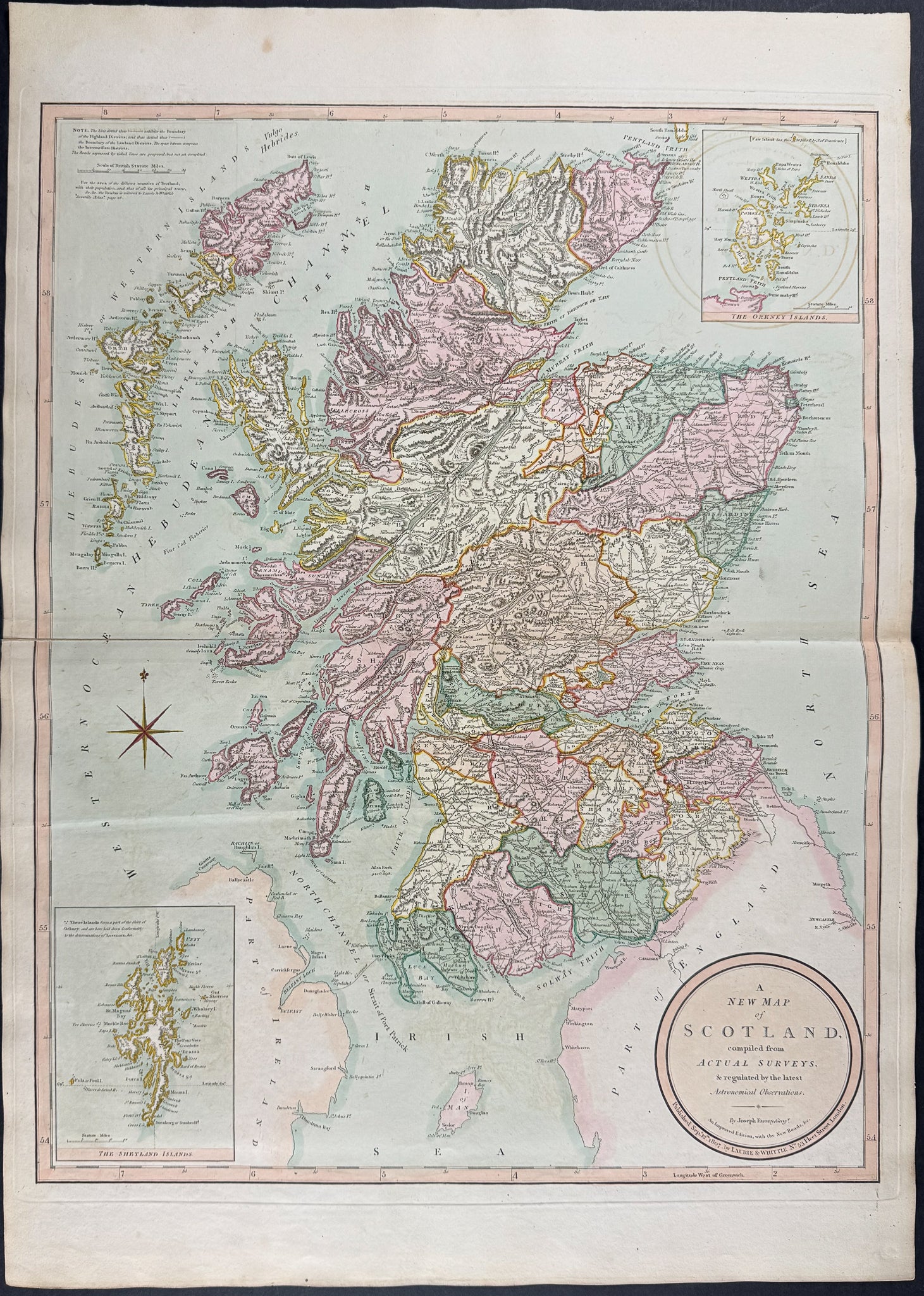 Map of Scotland [Scotland, with the Turnpike Roads, Navigable Rivers, and Canals, by Joseph Enouy]