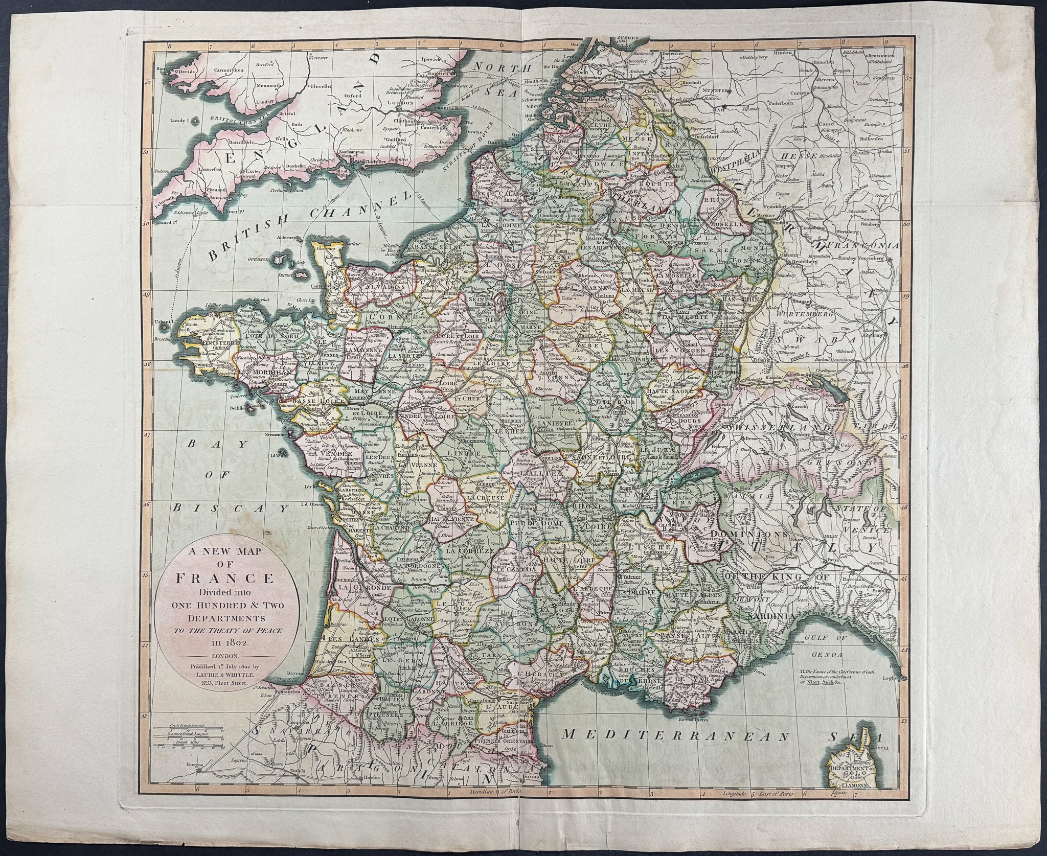 Map of France [France, divided into Departments, according to the Decree of the National Assembly]