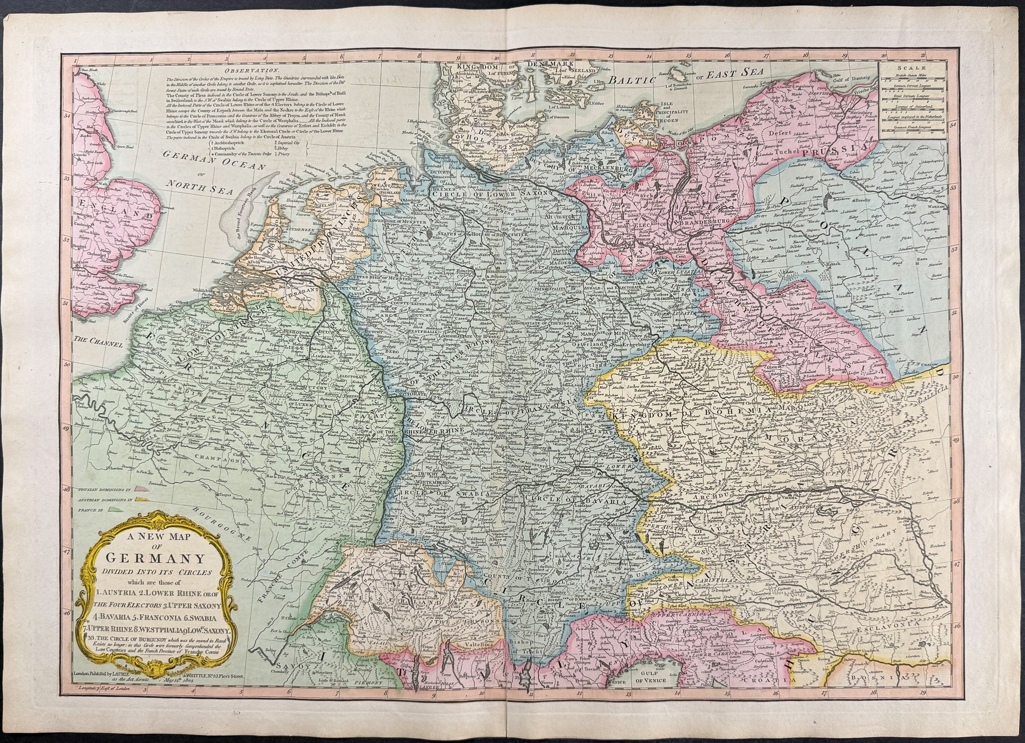 Map of Germany [Germany, divided into its Circles, &c.]