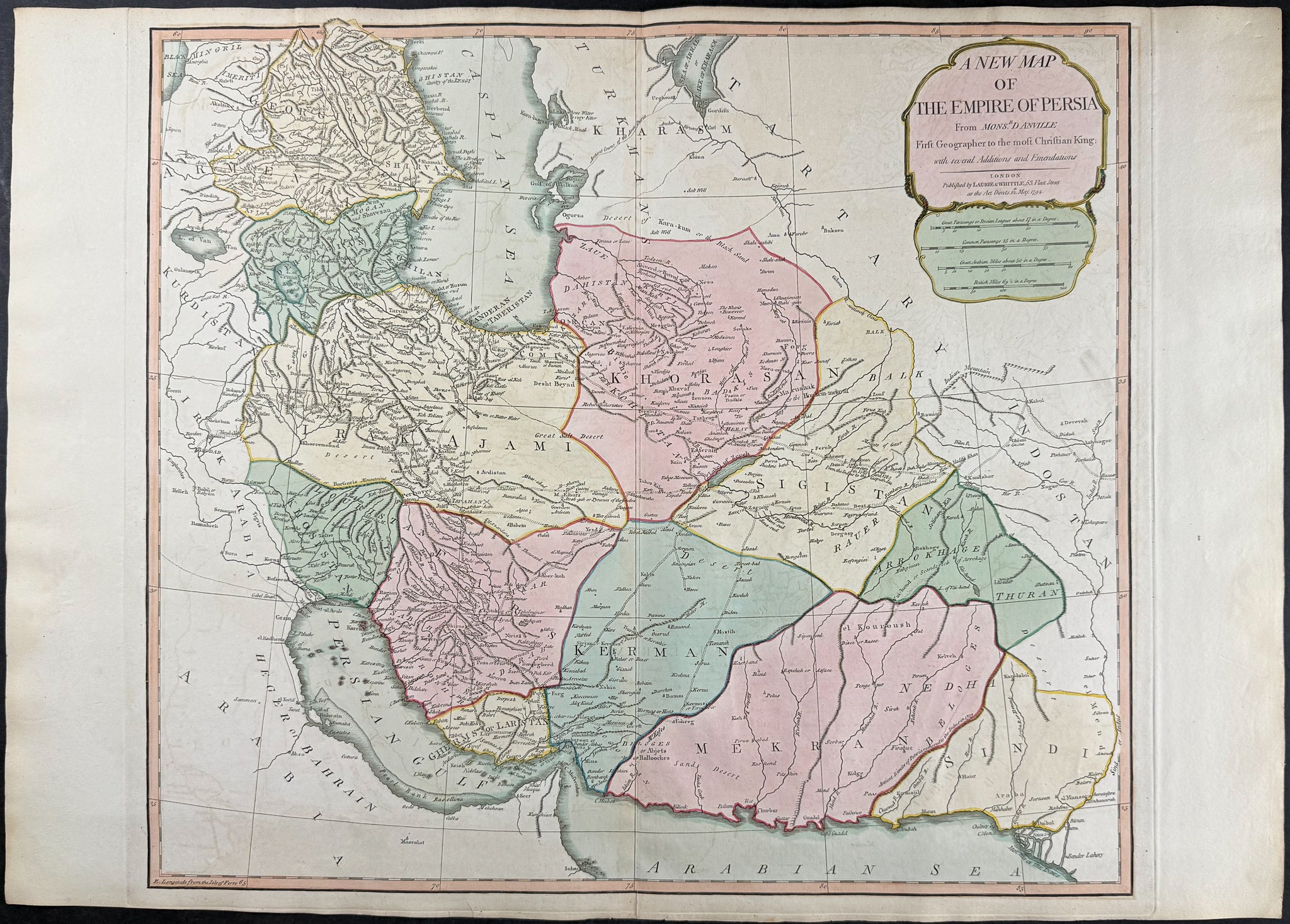 Map of Persia [The Empire of Persia; by D'Anville]