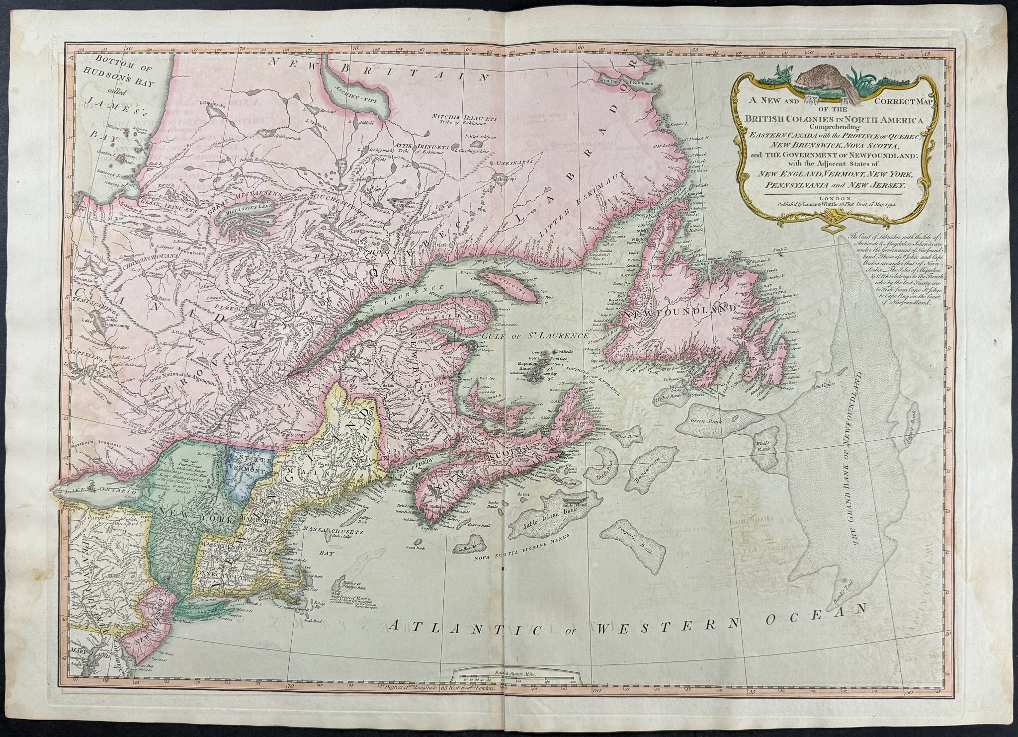 Map of the United States [The British Colonies in North America]