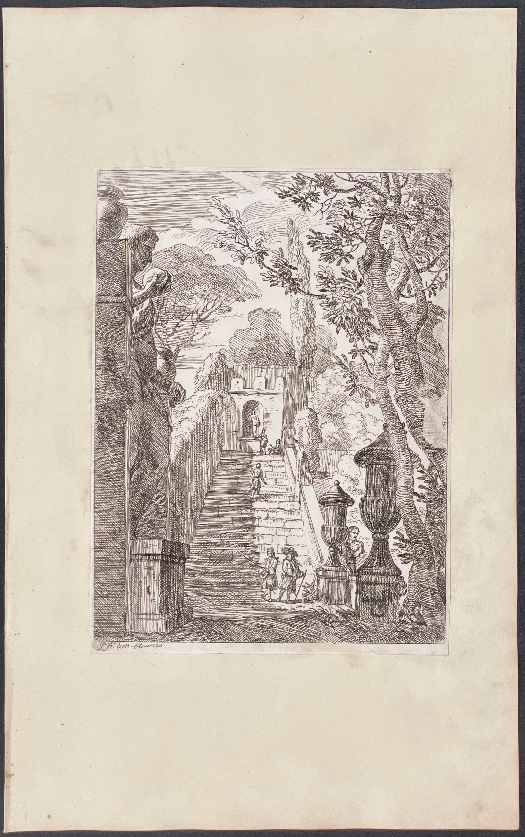 The Fountain at the top of the stairs