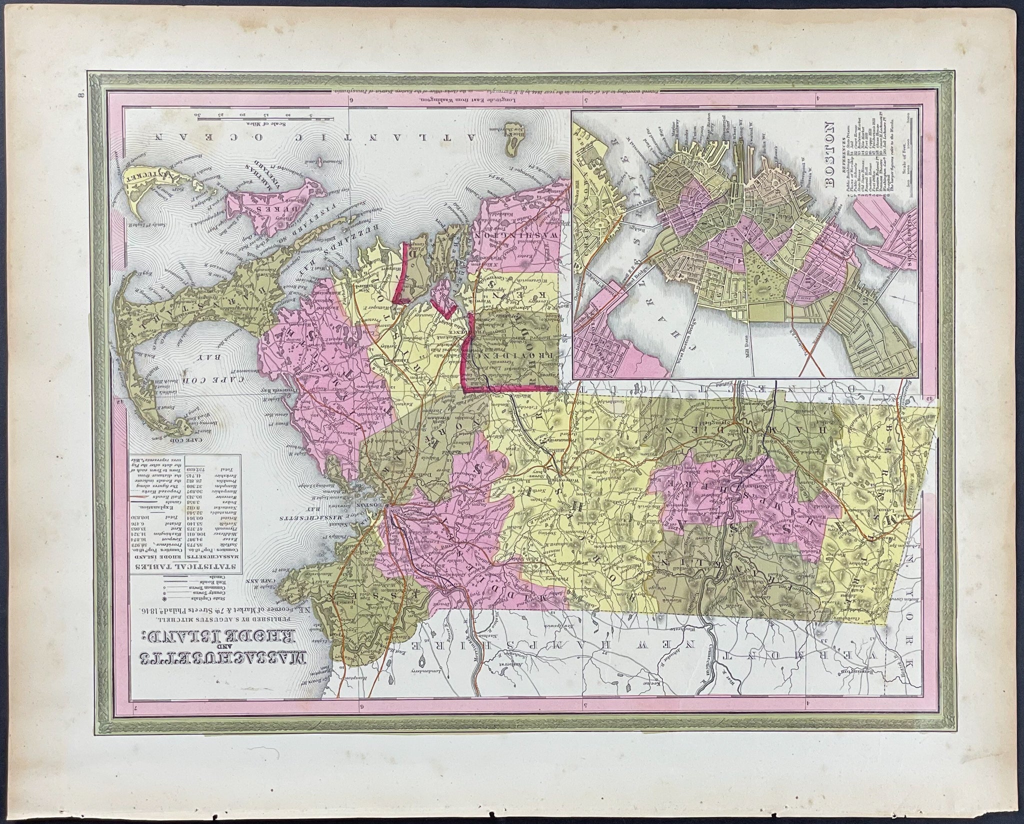 Map of Massachusetts & Rhode Island