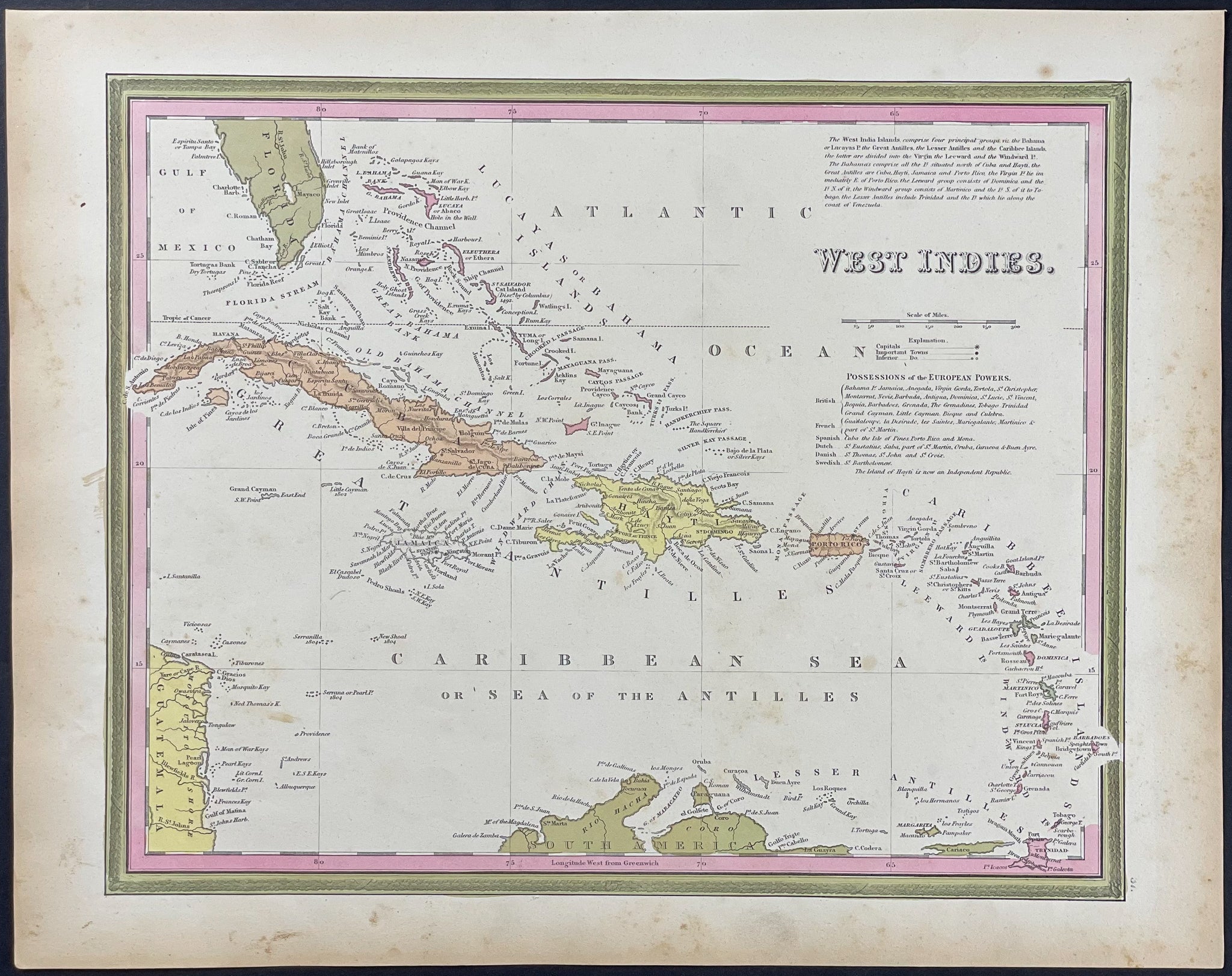 Map of West Indies