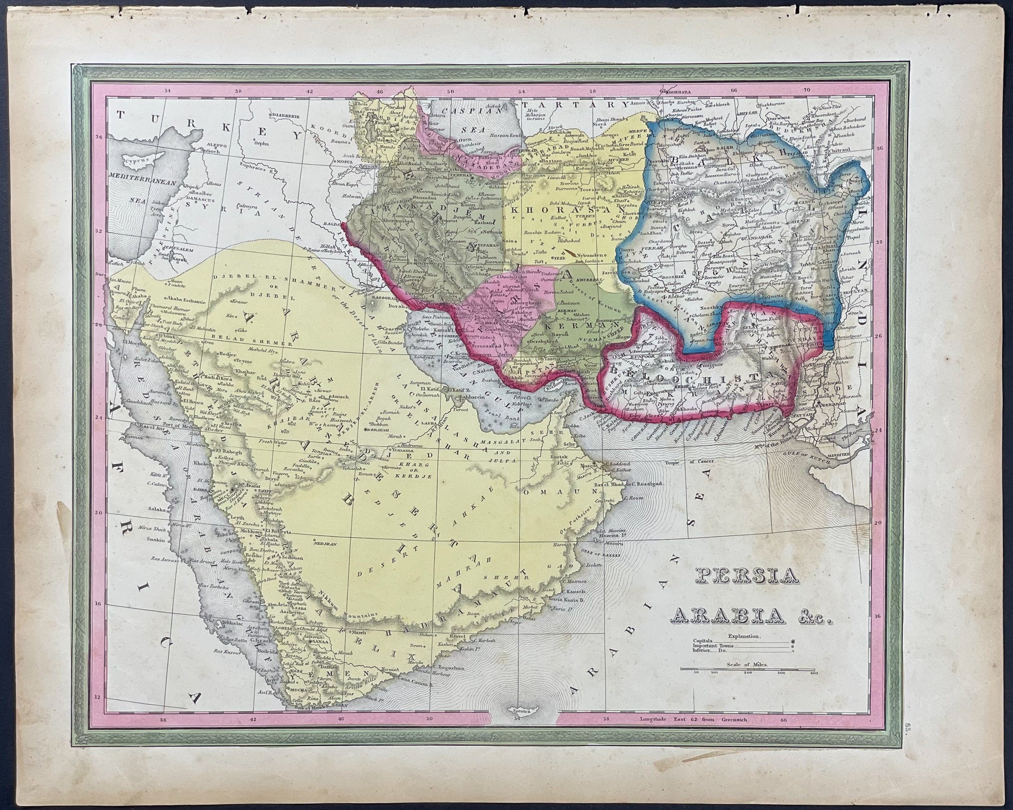 Map of Persia, Arabia, &c.
