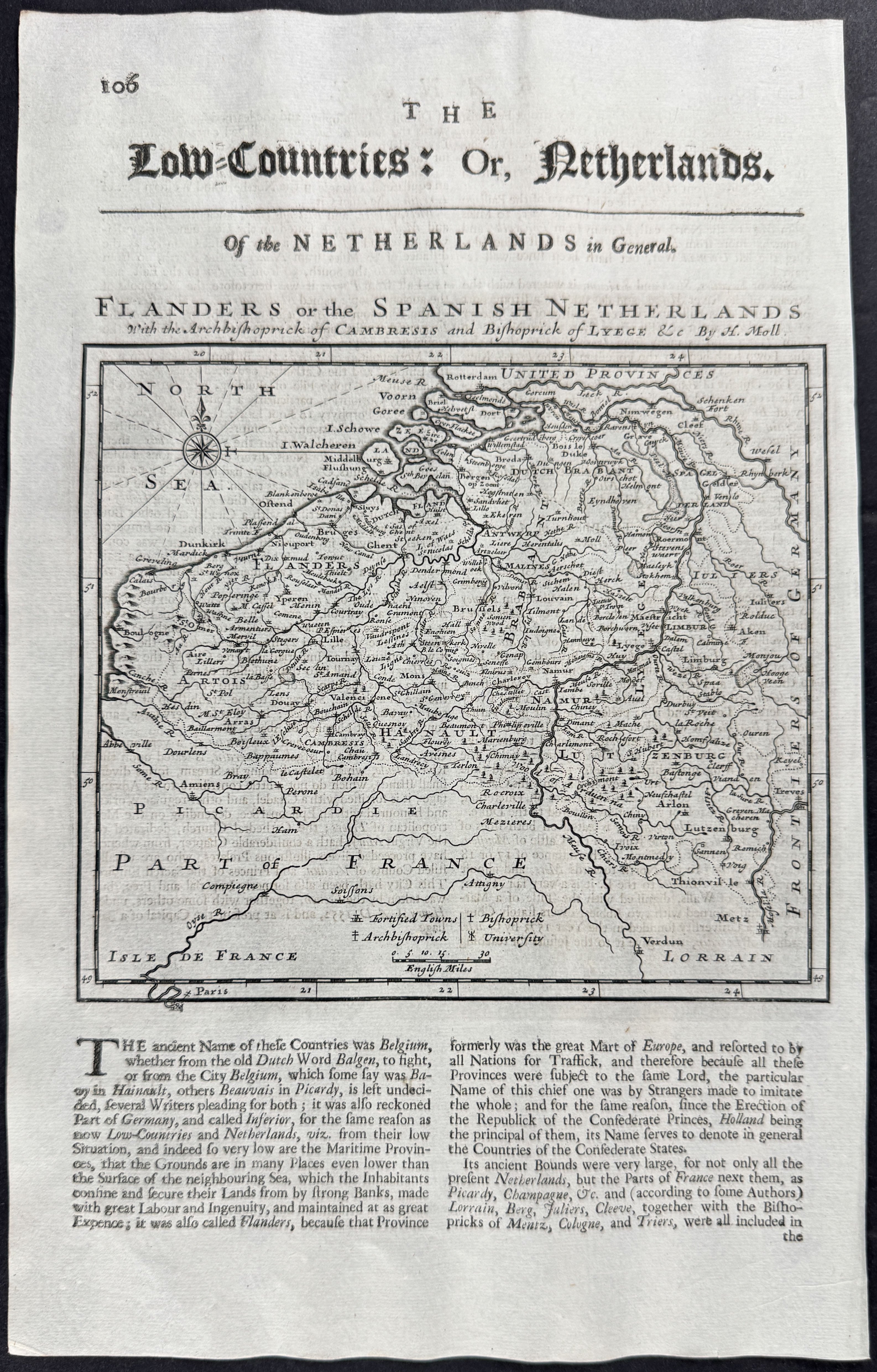 Map of Low Countries or Netherlands