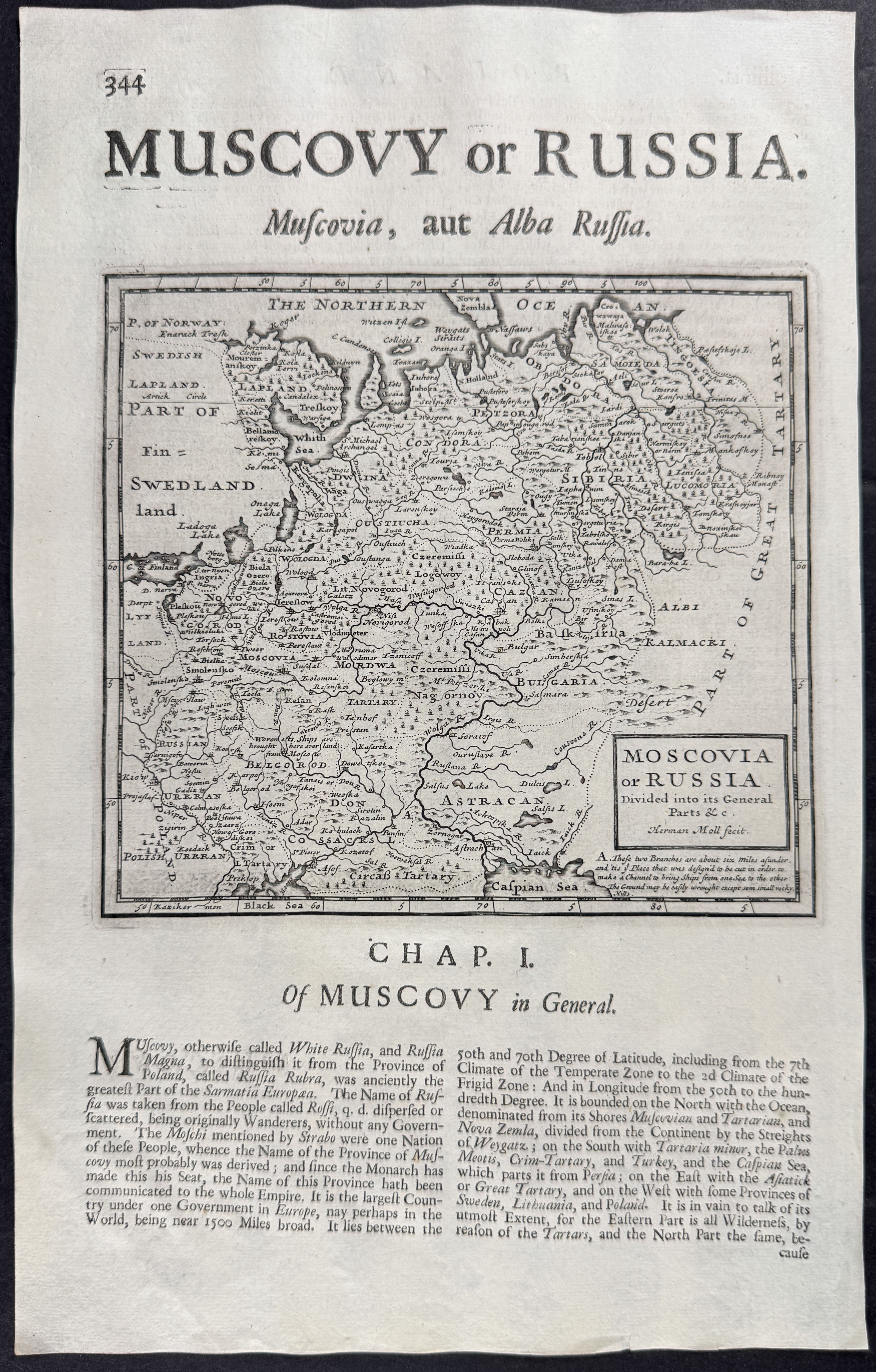 Map of Muscovy or Russia