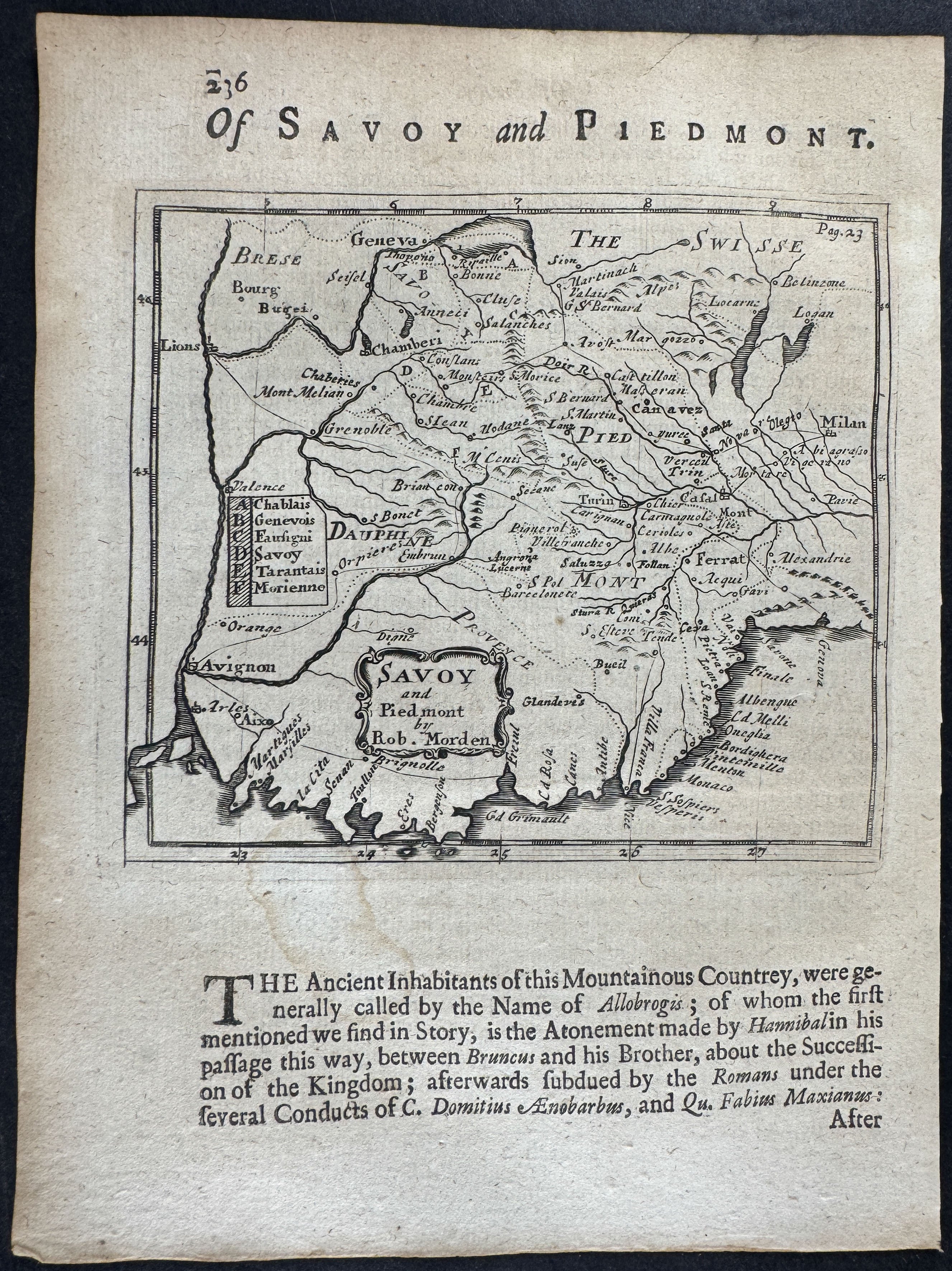 Map of Savoy & Piedmont