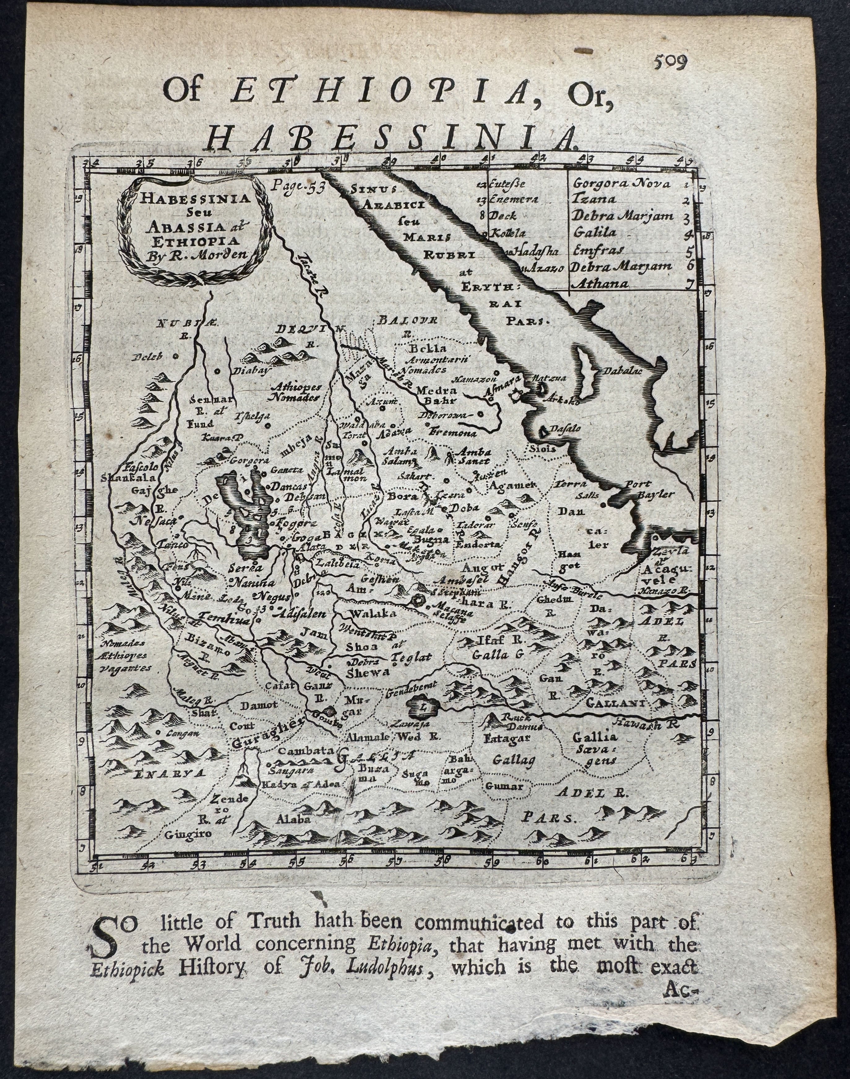 Map of Abyssinia & Ethiopia
