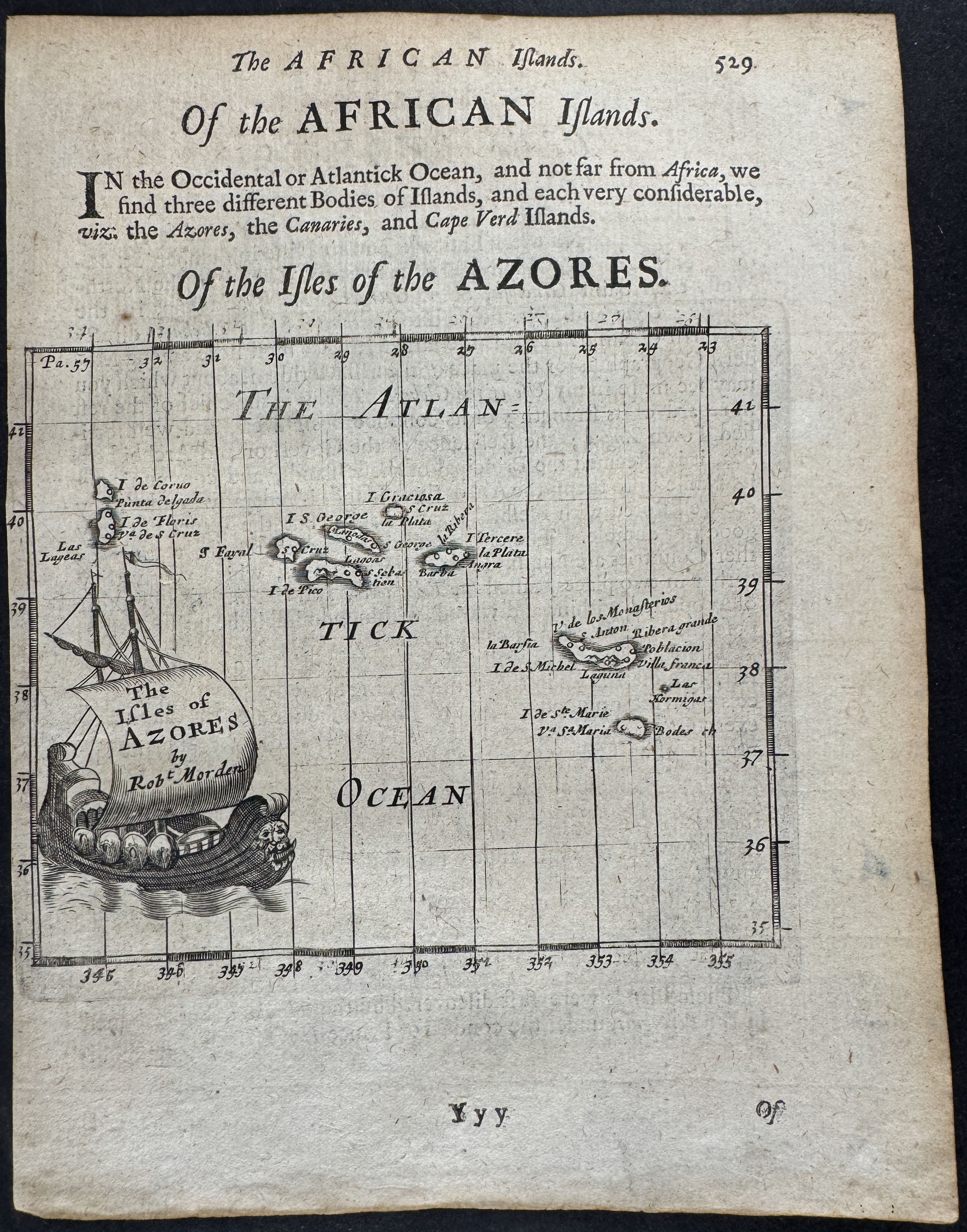 Map of the Azores Islands
