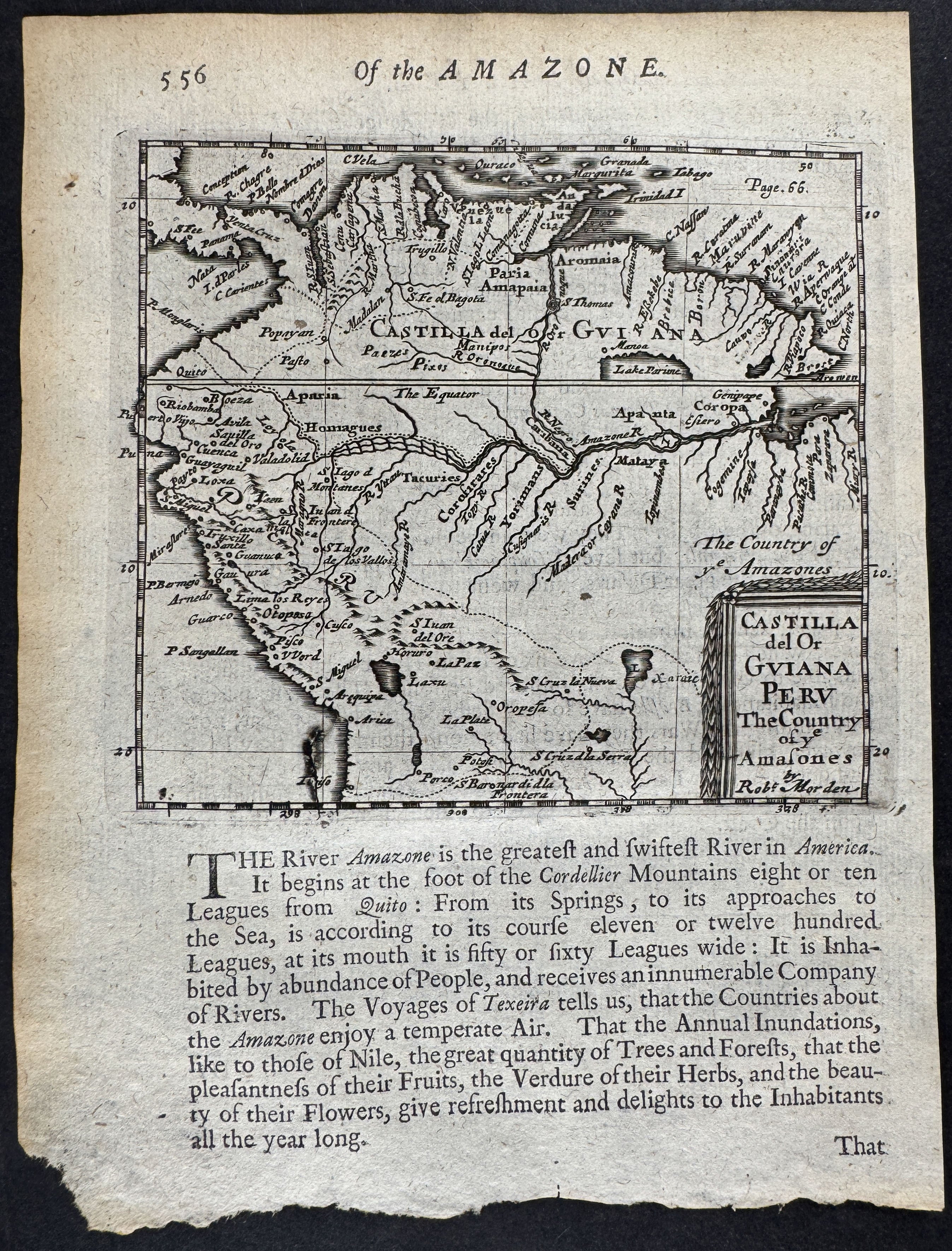 Map of the Amazon (Castilla, Guiana, Peru)