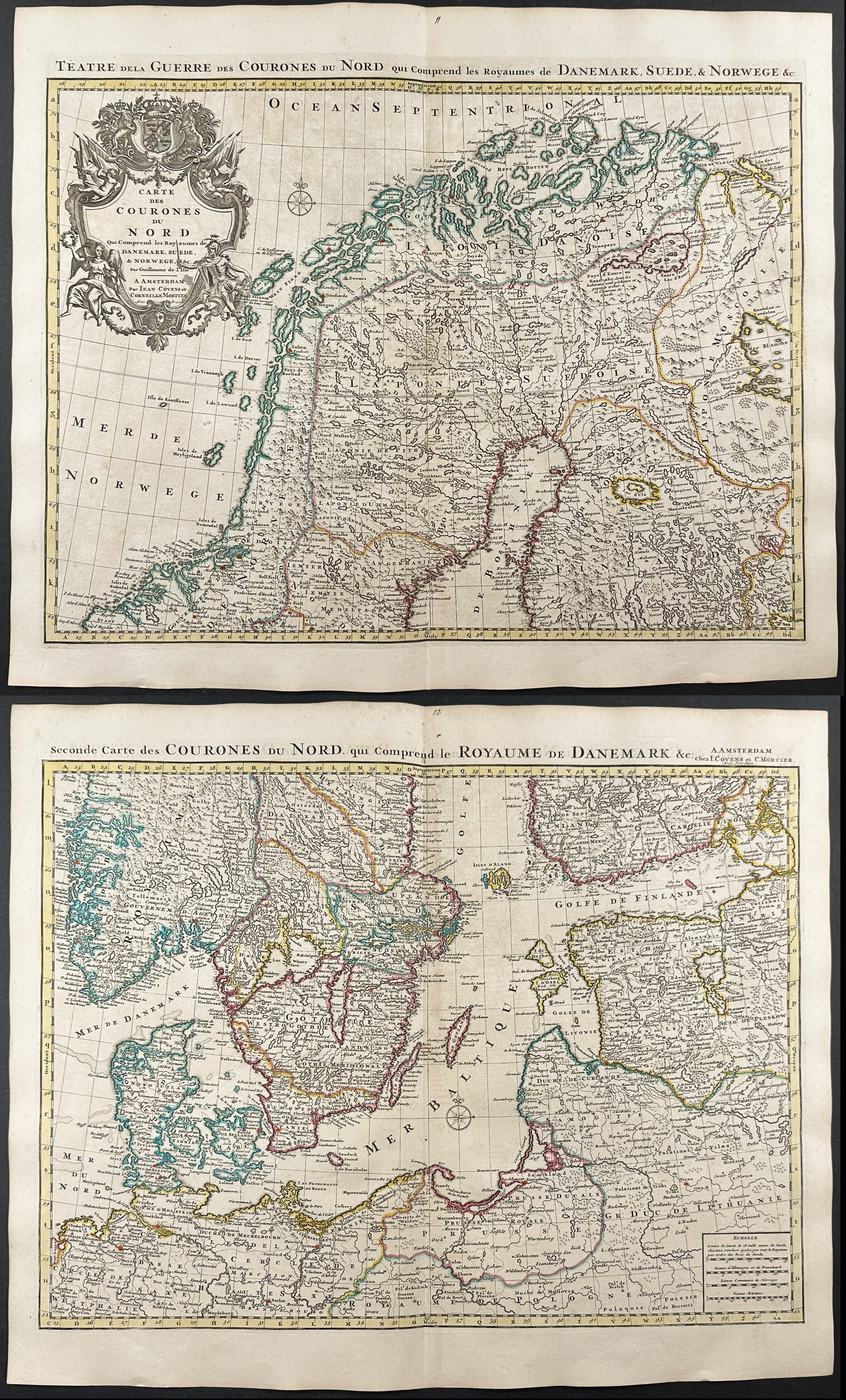 Pair of Maps of Scandinavia & Northern Europe