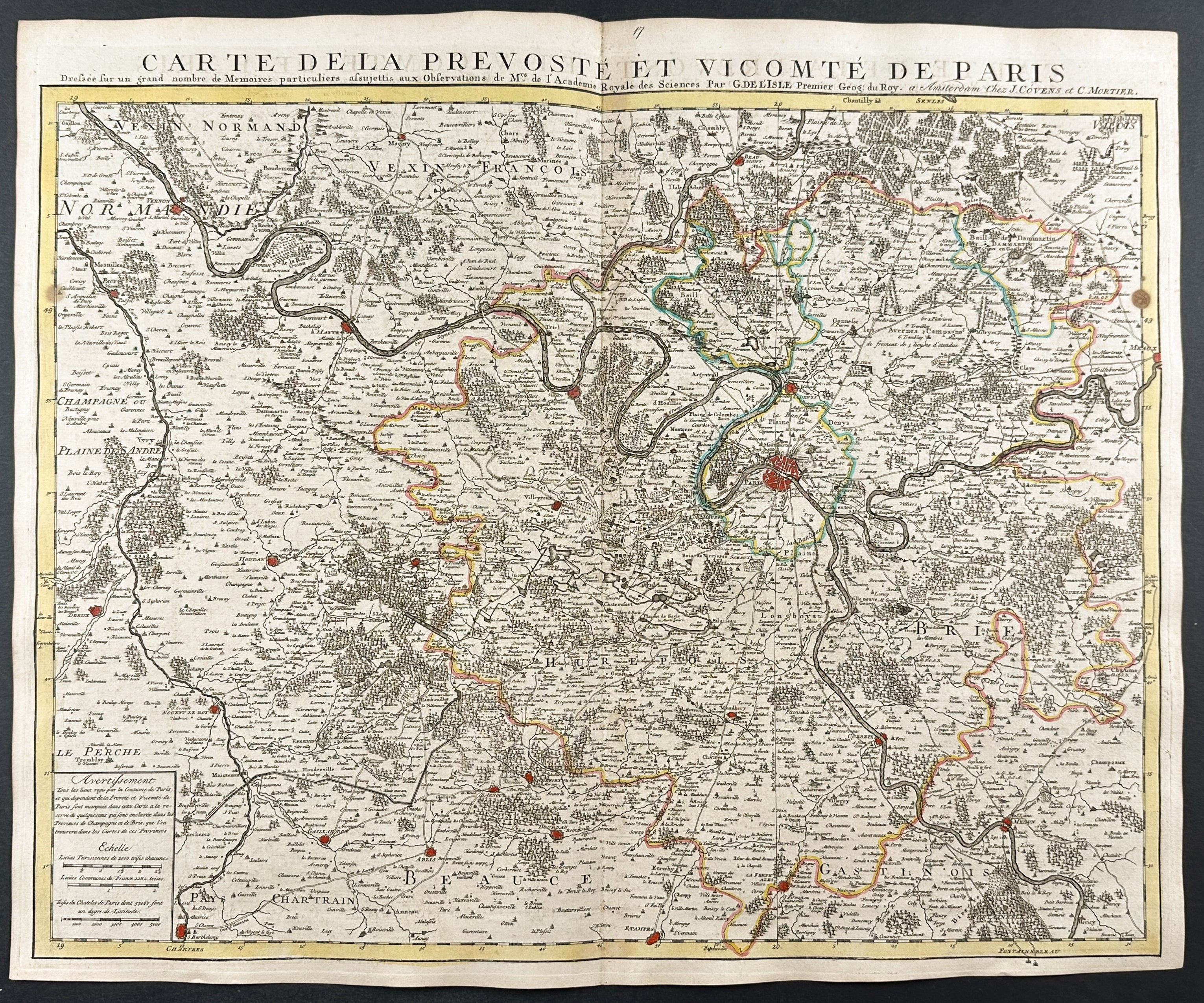 Map of Paris and Environs (France)