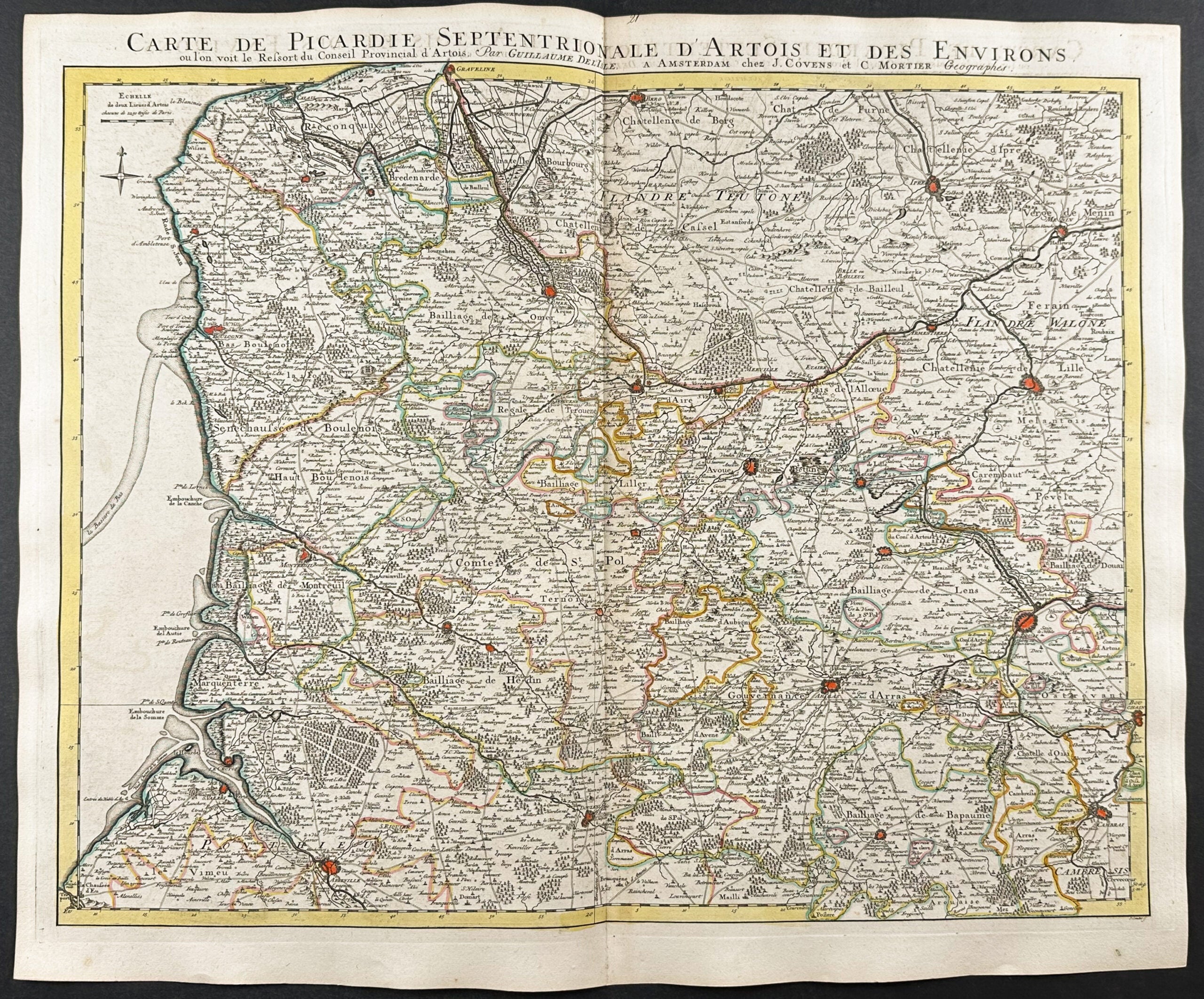 Pair of Maps of Picardy, France