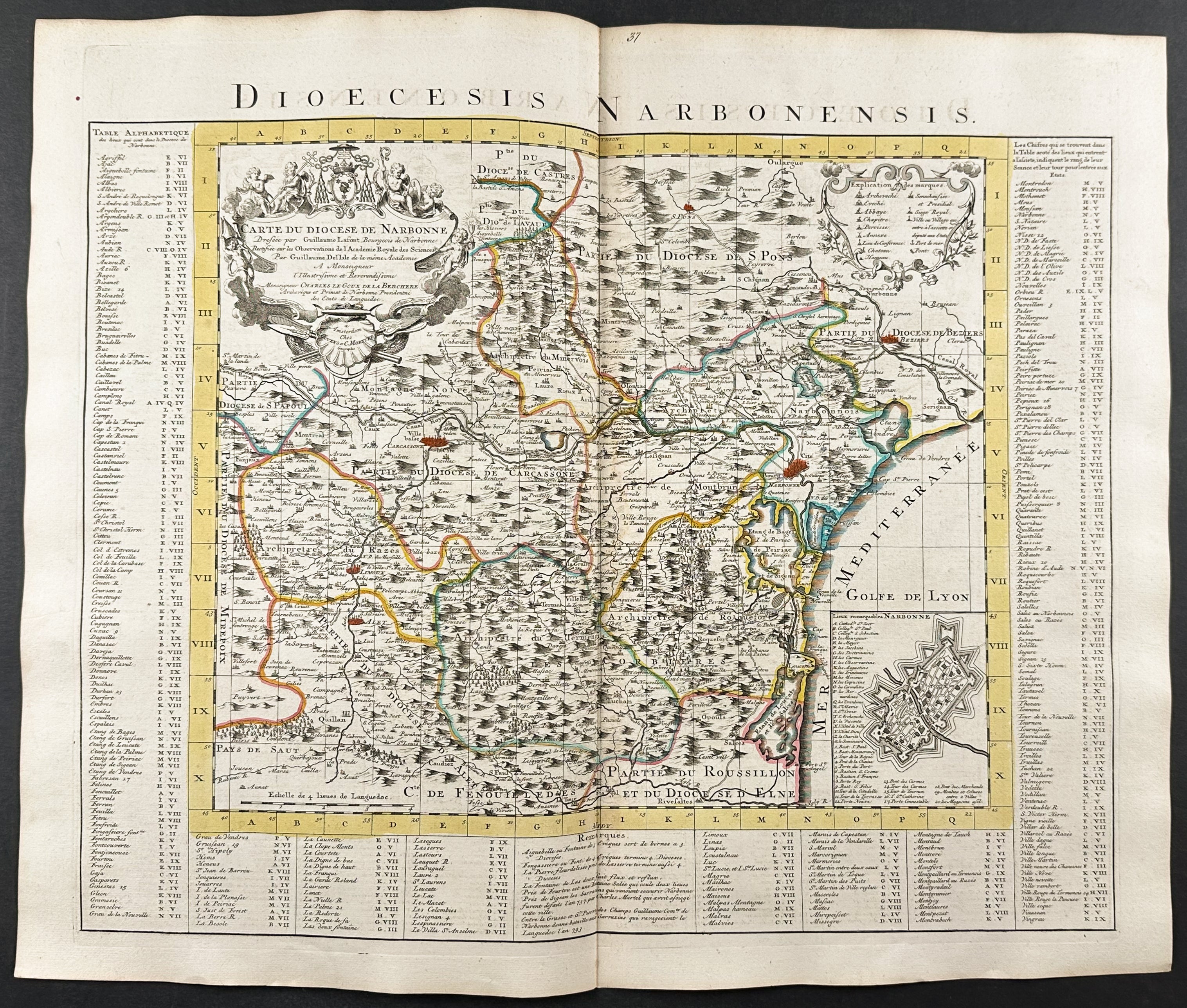 Regional Map of France (Diocese of Narbonne)