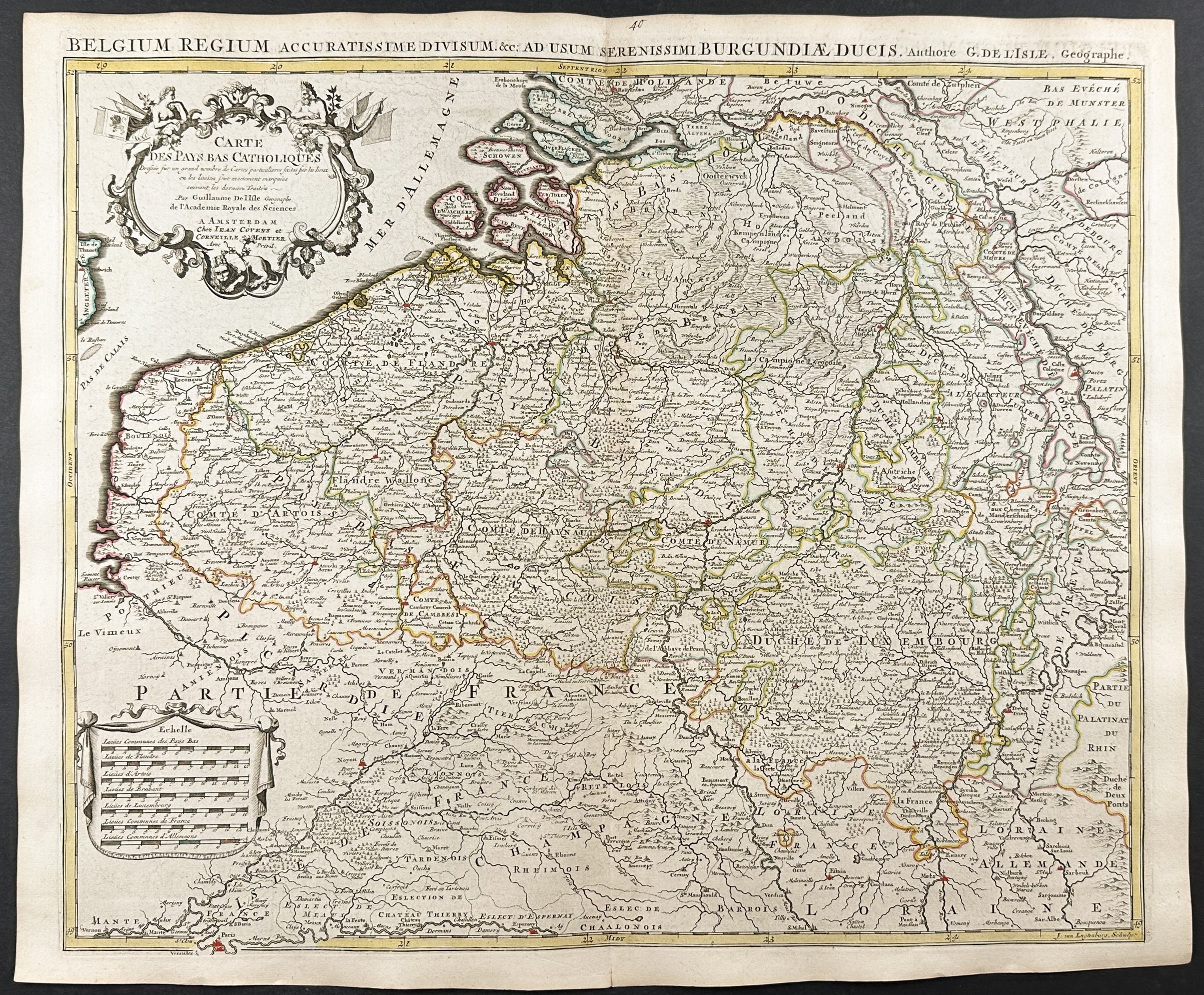 Map of Belgium, Luxembourg & Southern Netherlands