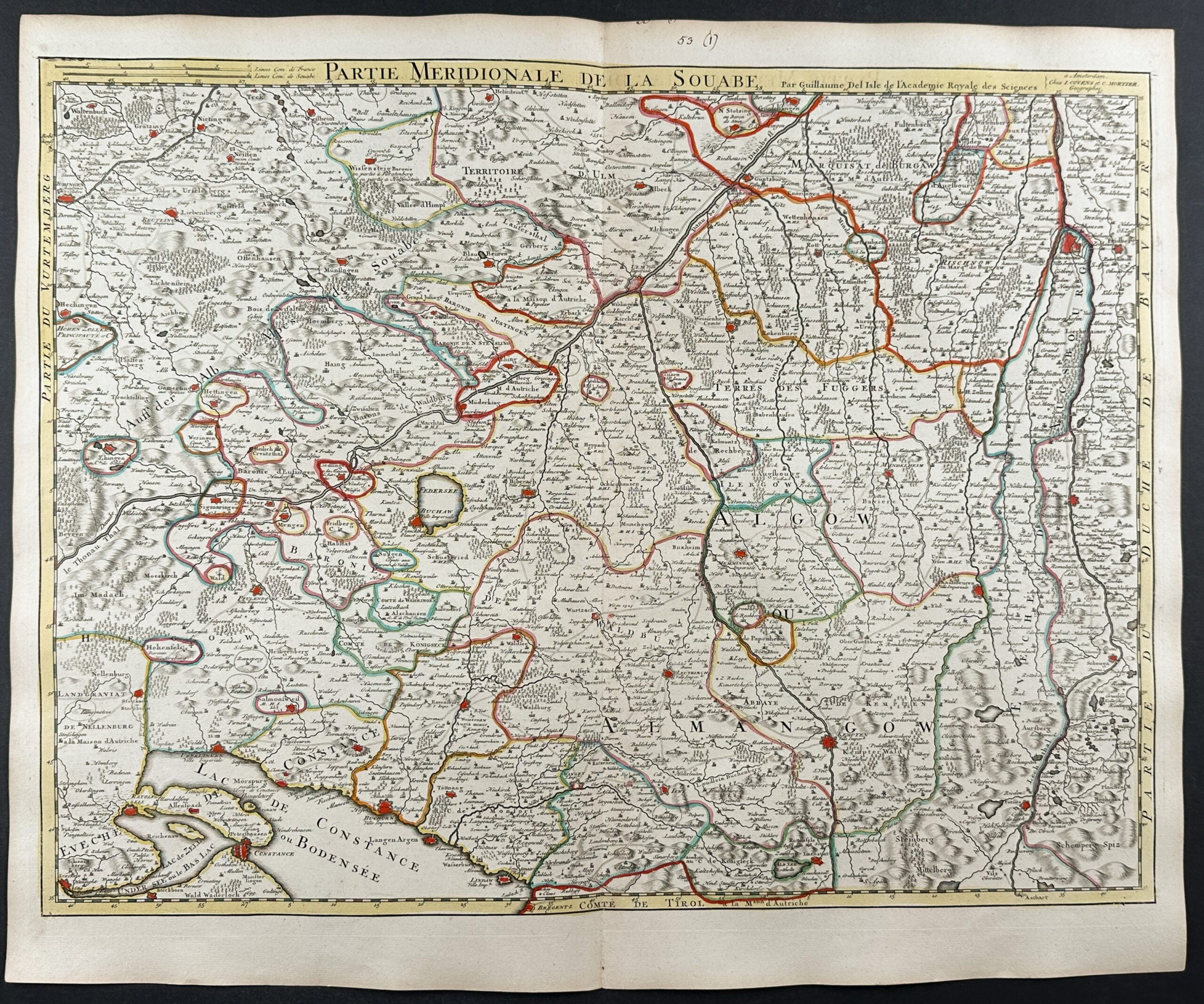 Pair of Maps of Swabia, Germany