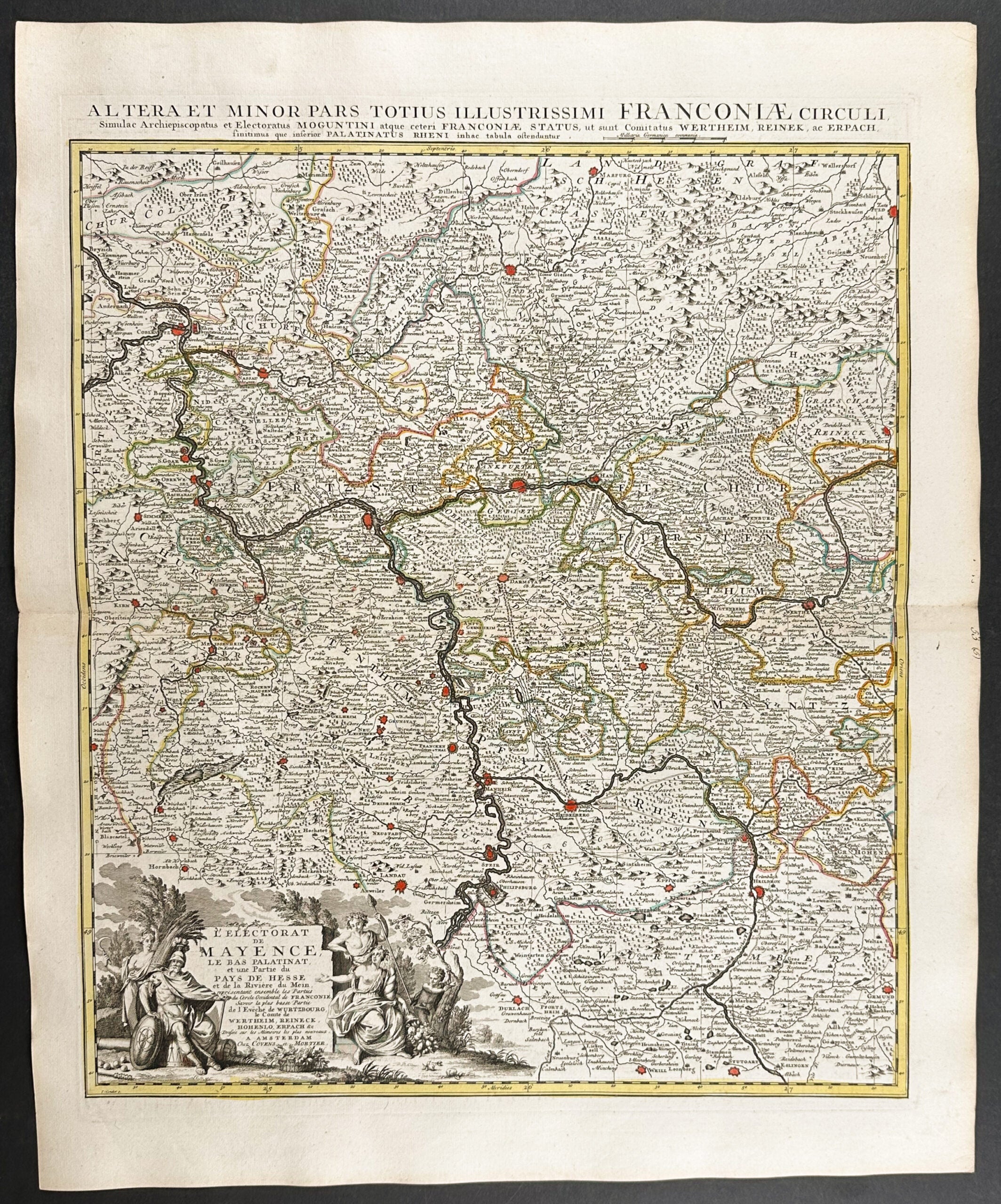Pair of Maps of Franconia, Germany