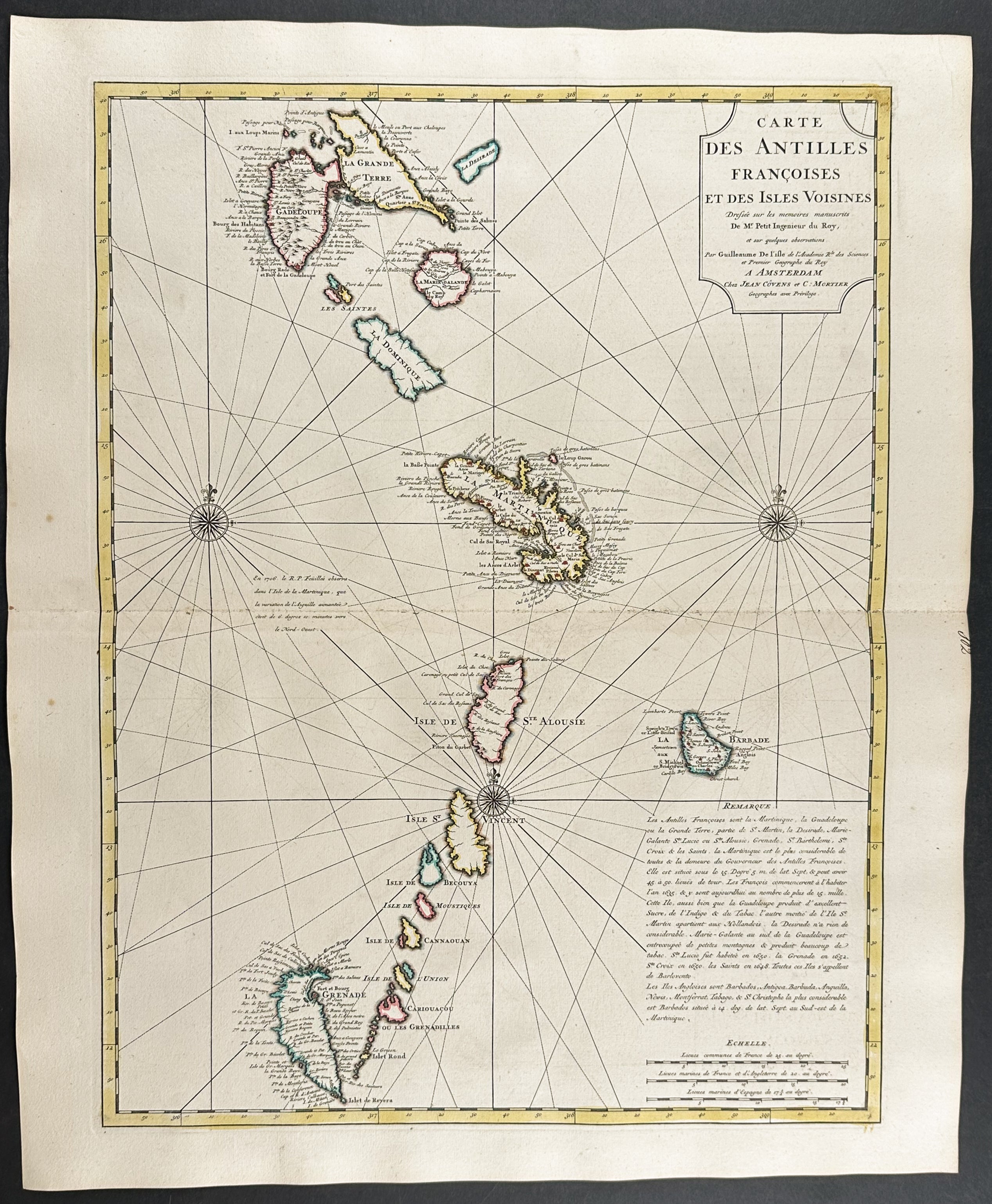 Map of the French Antilles (West Indies)