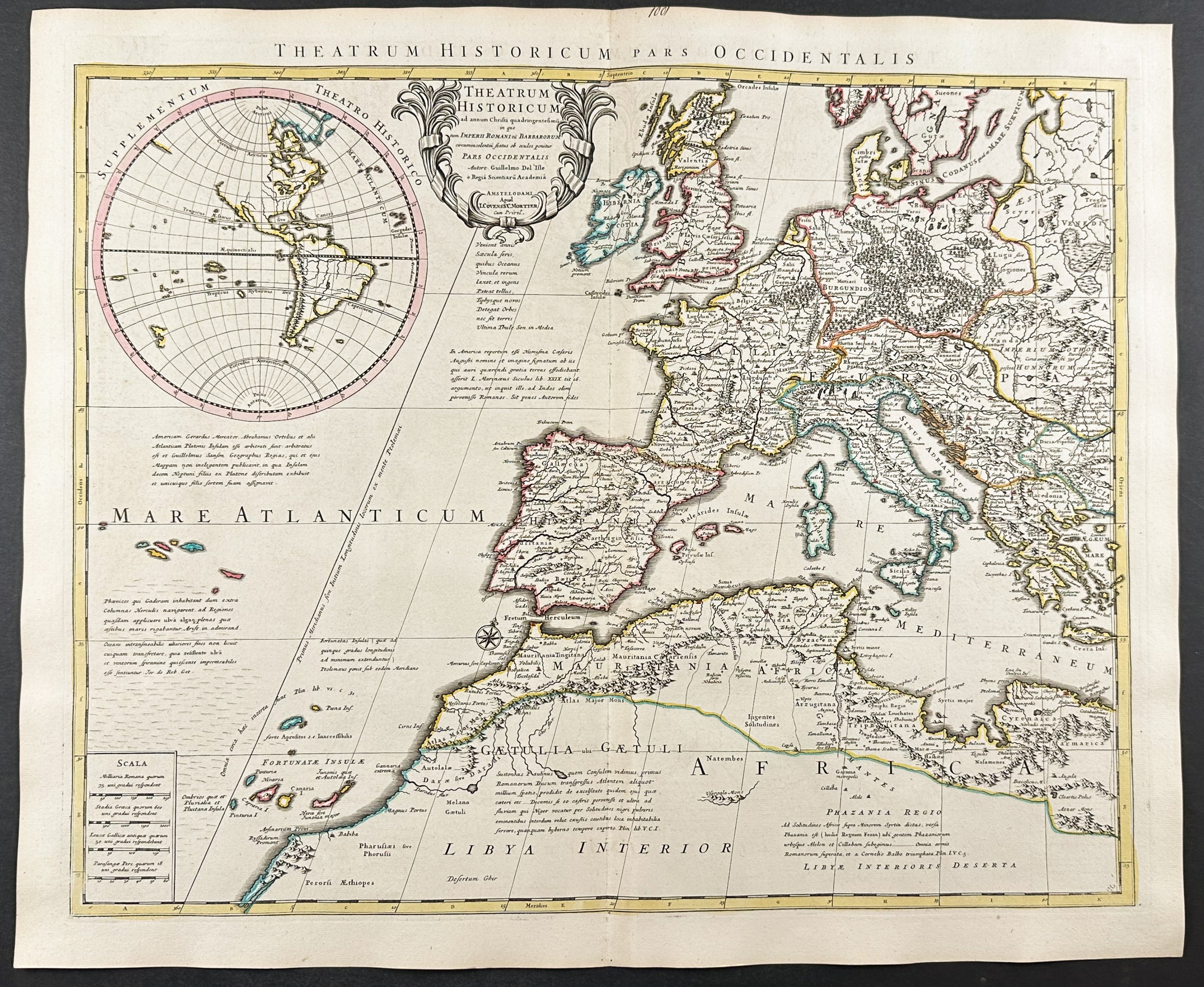 Map of Ancient Europe & North Africa (Inset of the Americas)