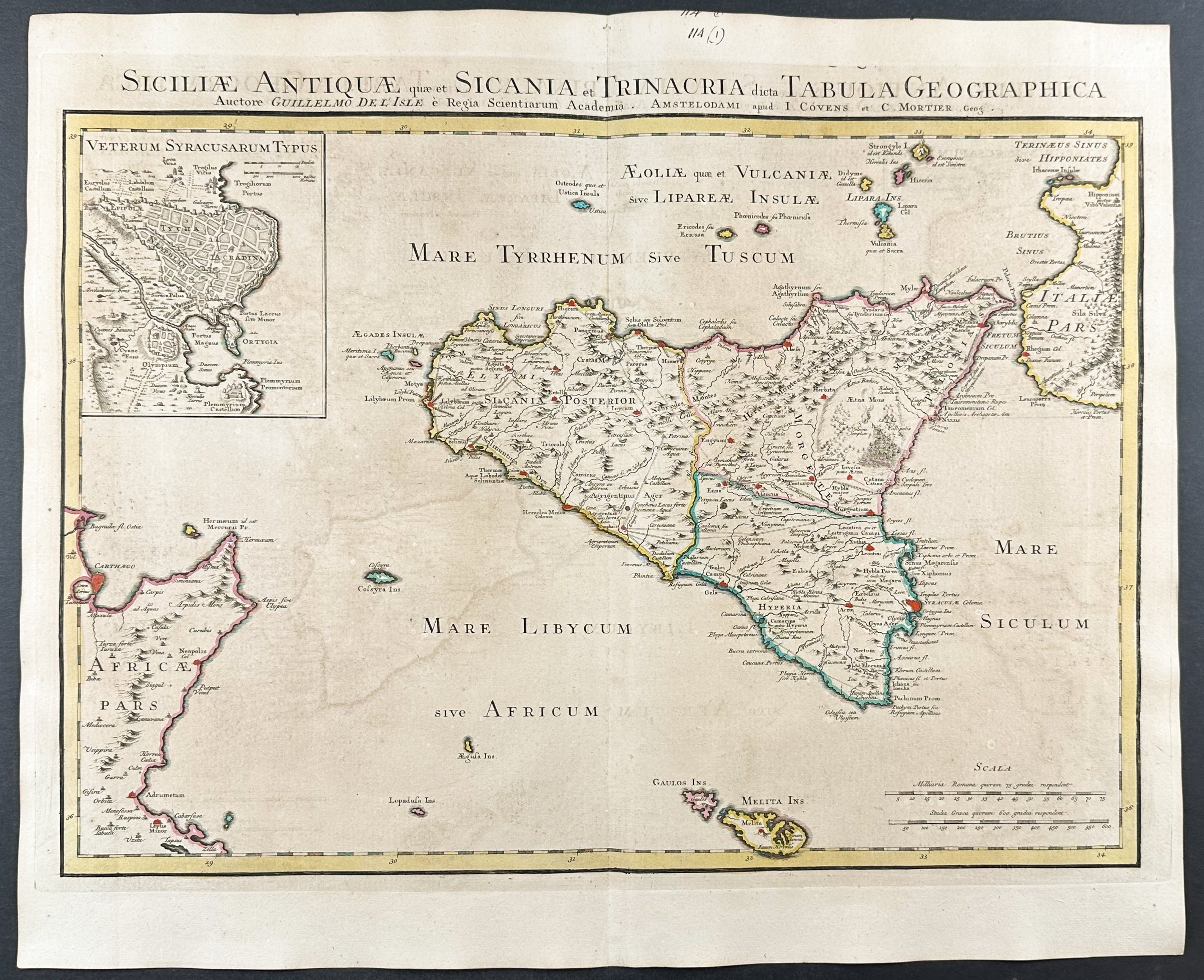 Map of Ancient Sicily, featuring Ancient Syracuse