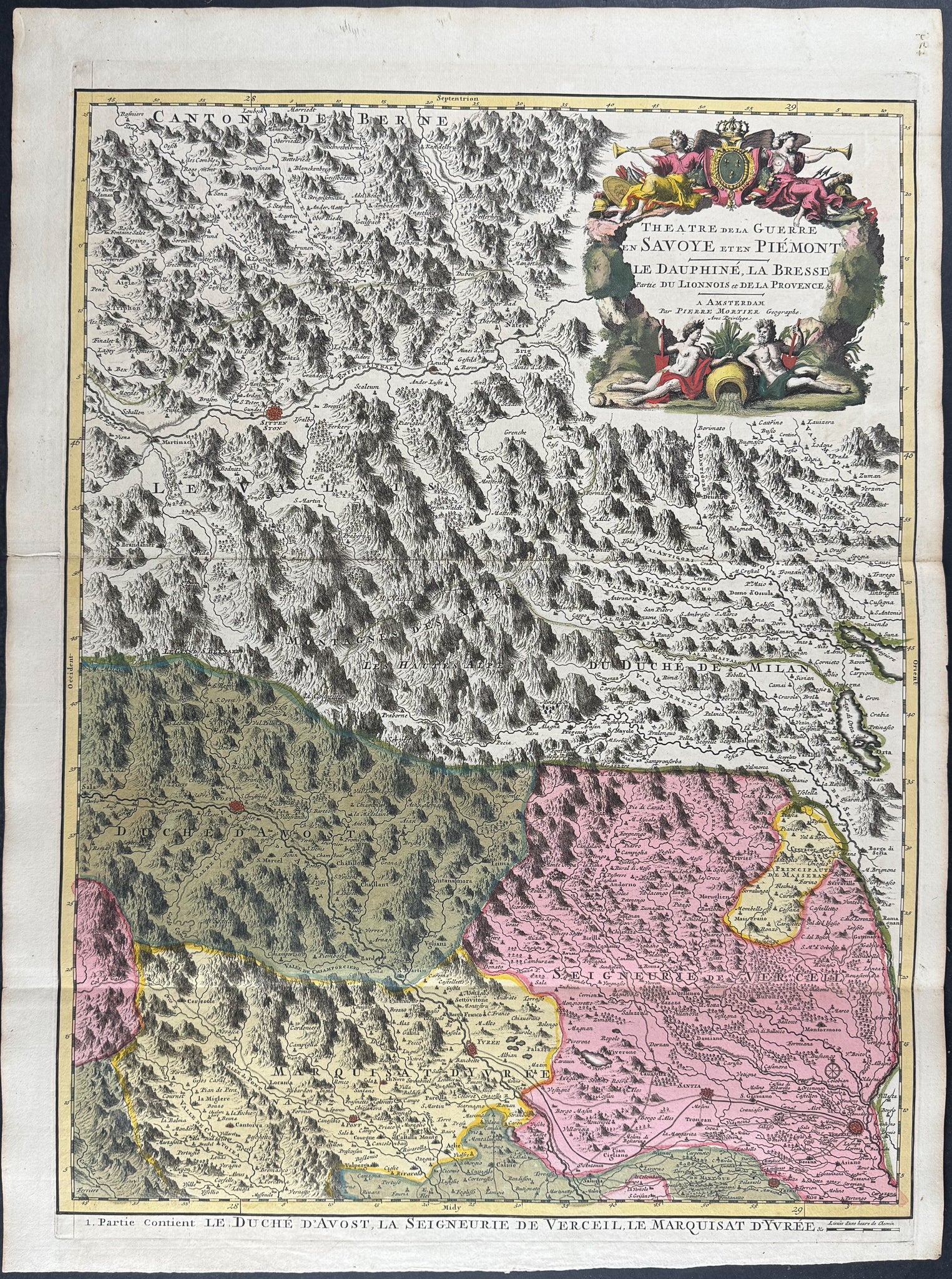 Regional Map of Italy & Switzerland: Savoy & Piemont