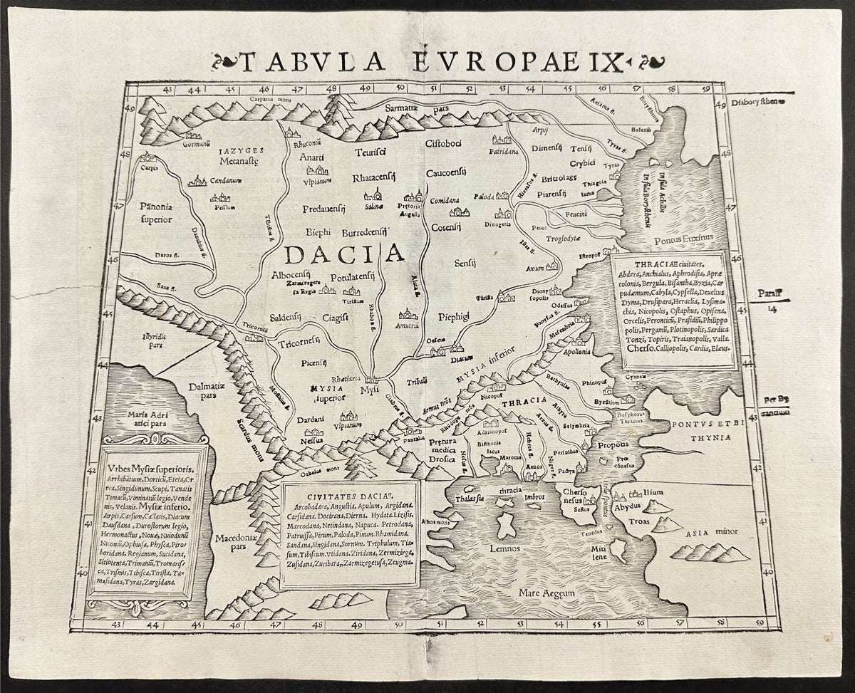 Map of Dacia or the Balkans