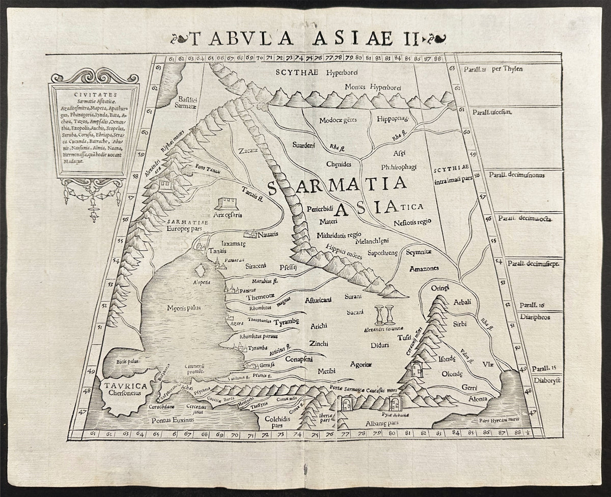 Map of Asian Sarmatia or Southwest Russia