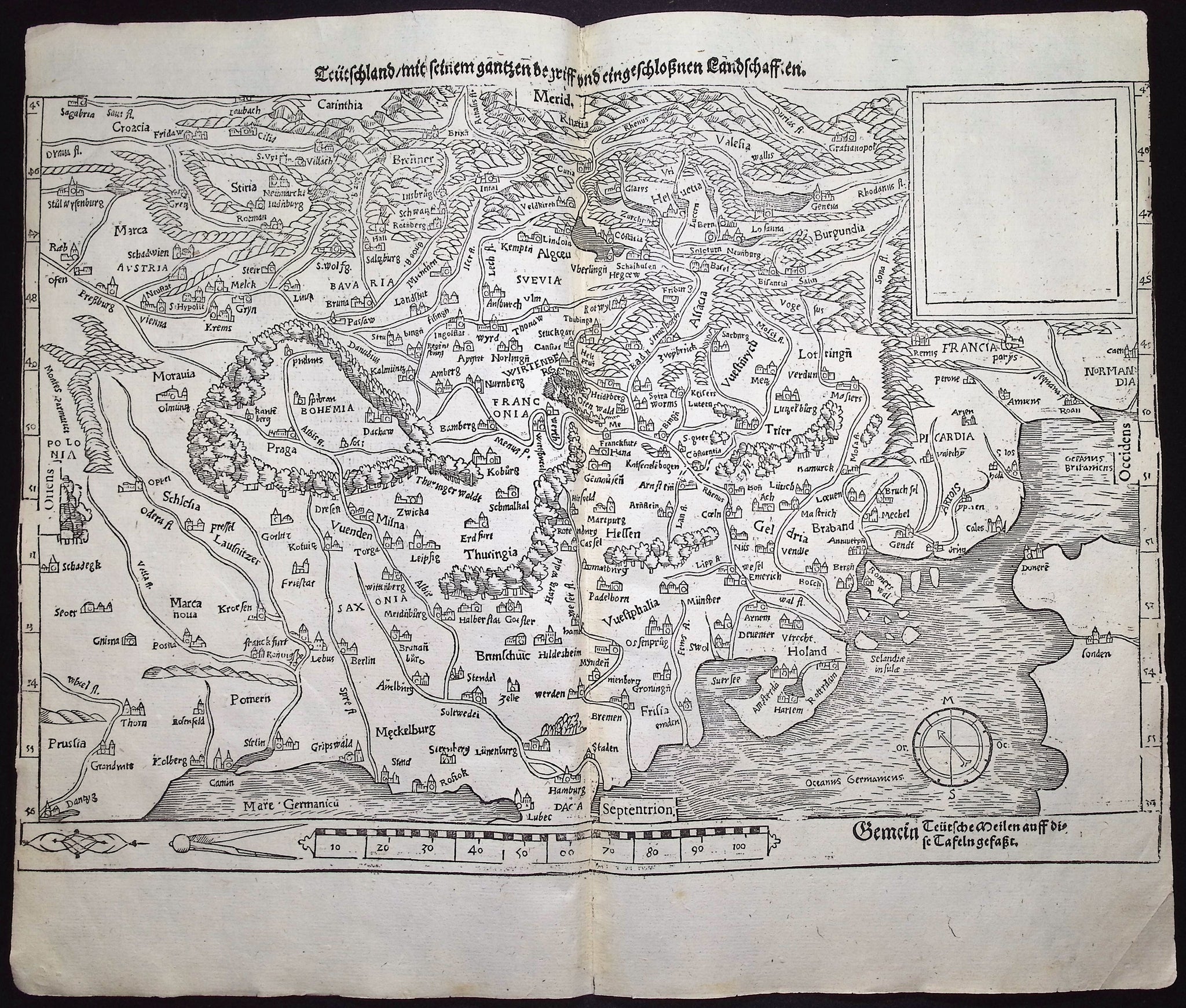 Map of Germany, Eastern Europe