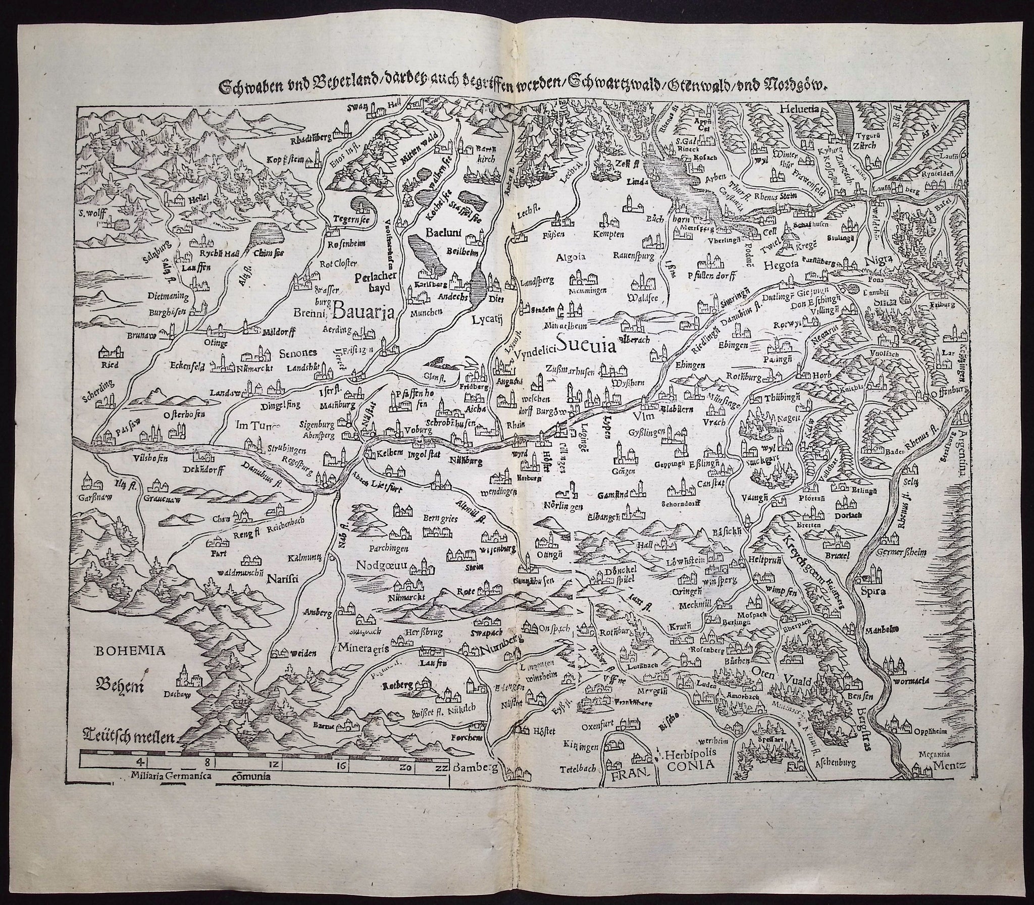 Map of Swabia & Bavaria