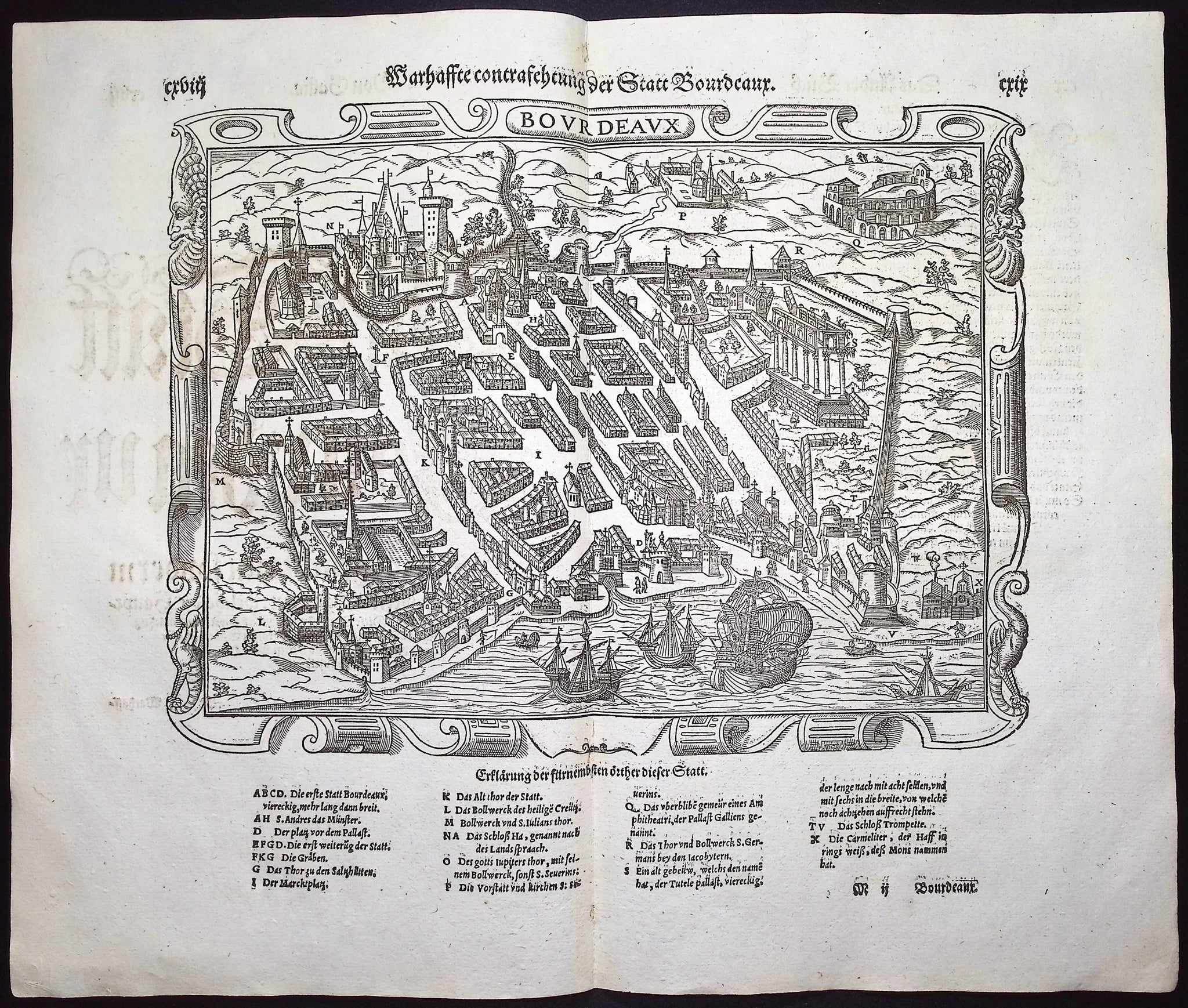 Plan of Bordeaux, France